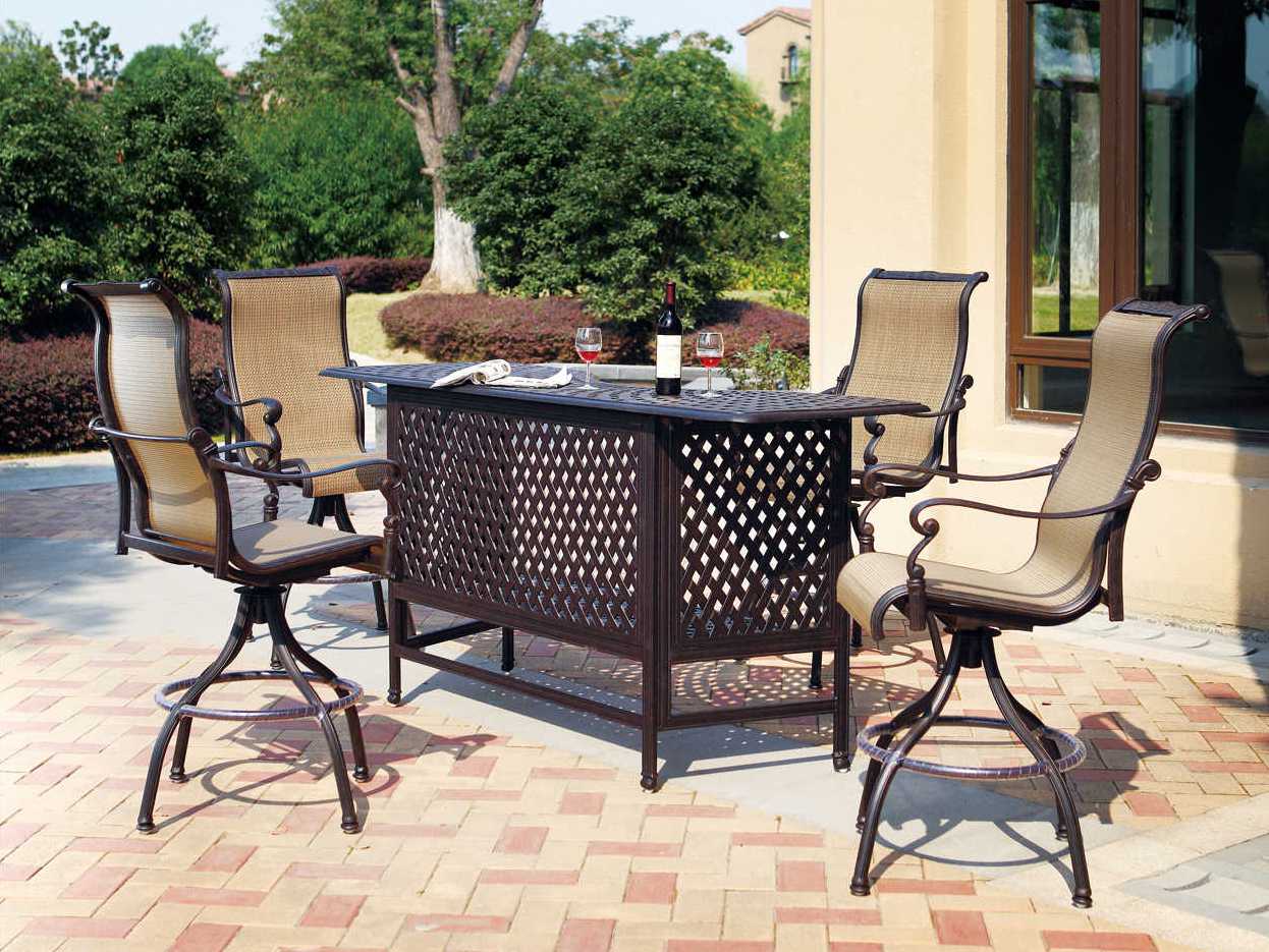 Darlee Outdoor Living Standard Monterey Cast Aluminum Bar Set