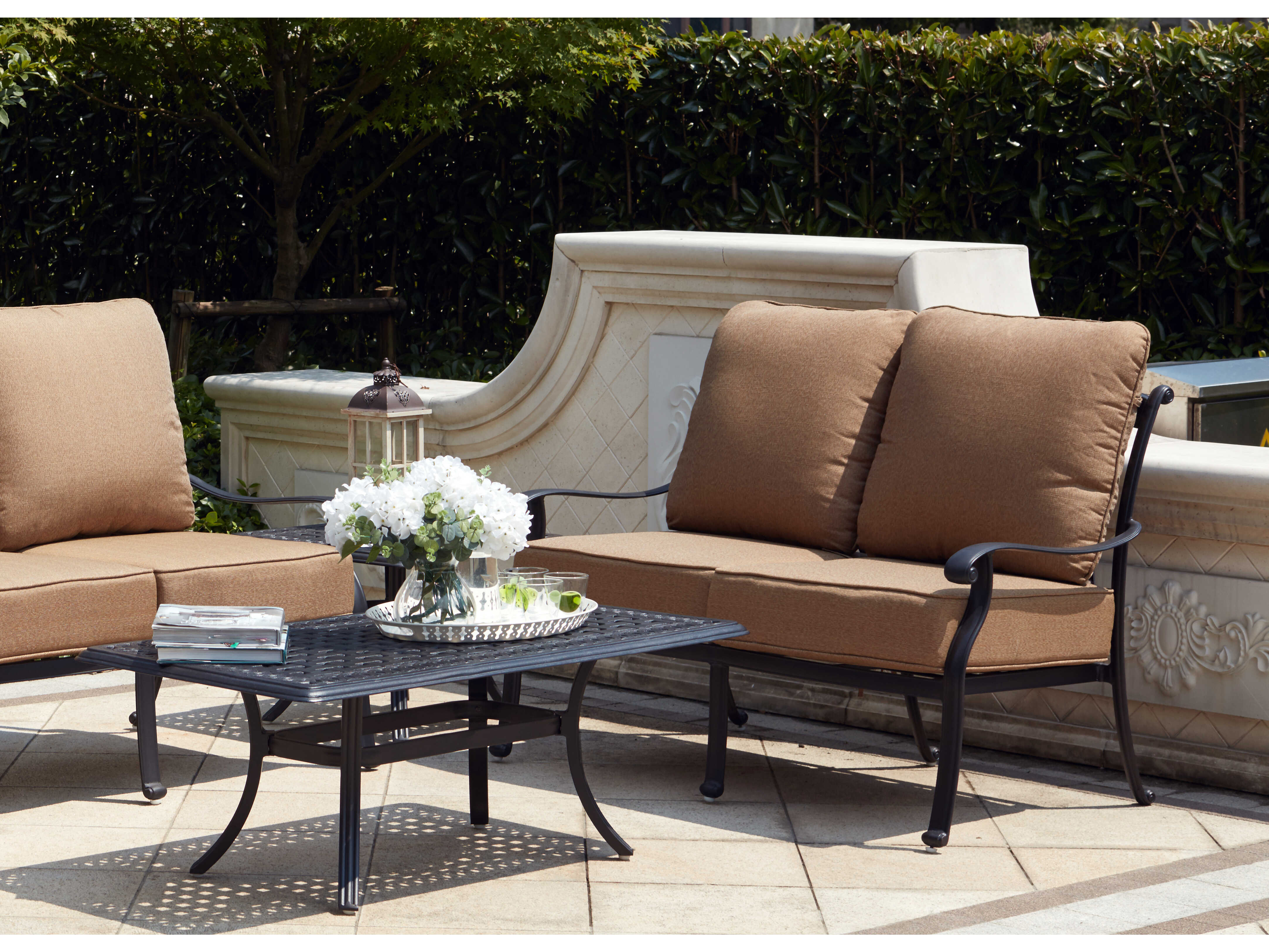 Darlee Outdoor Living Capri Cast Aluminum Antique Bronze Loveseat