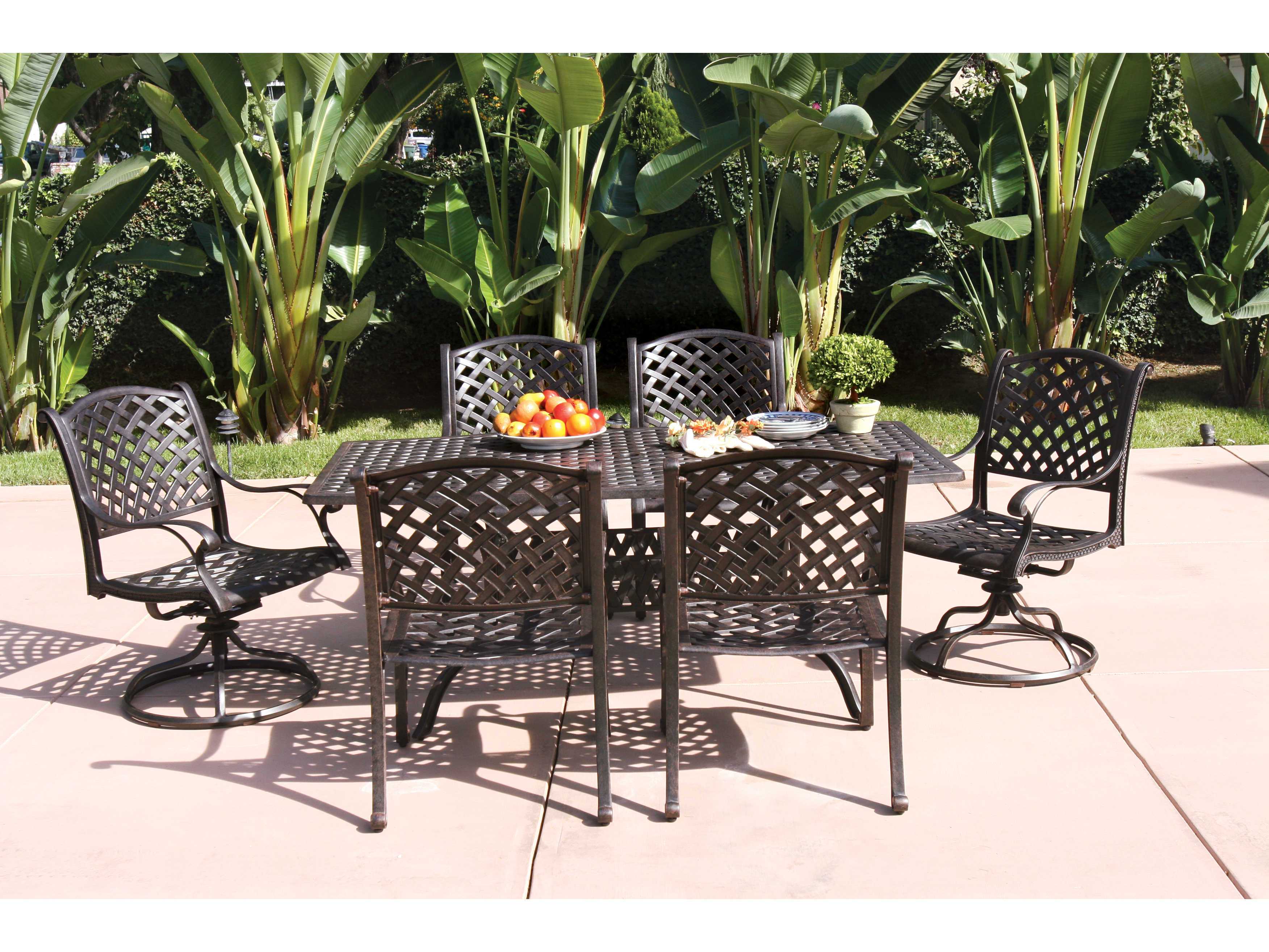 Darlee Outdoor Living Standard Nassau Cast Aluminum Dining Set NASSAU