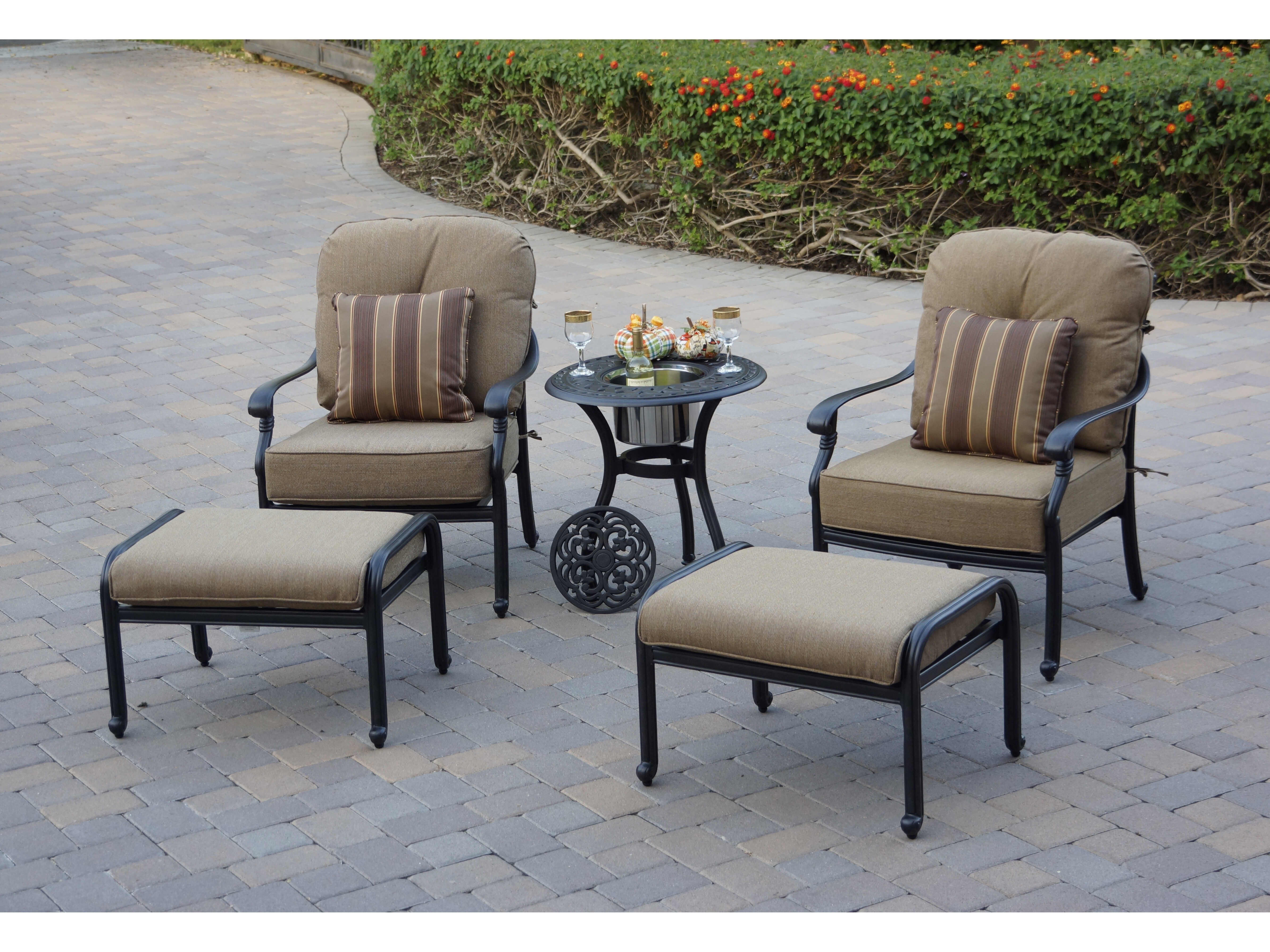 Darlee Outdoor Living Santa Monica Cast Aluminum Antique Bronze 5 Piece