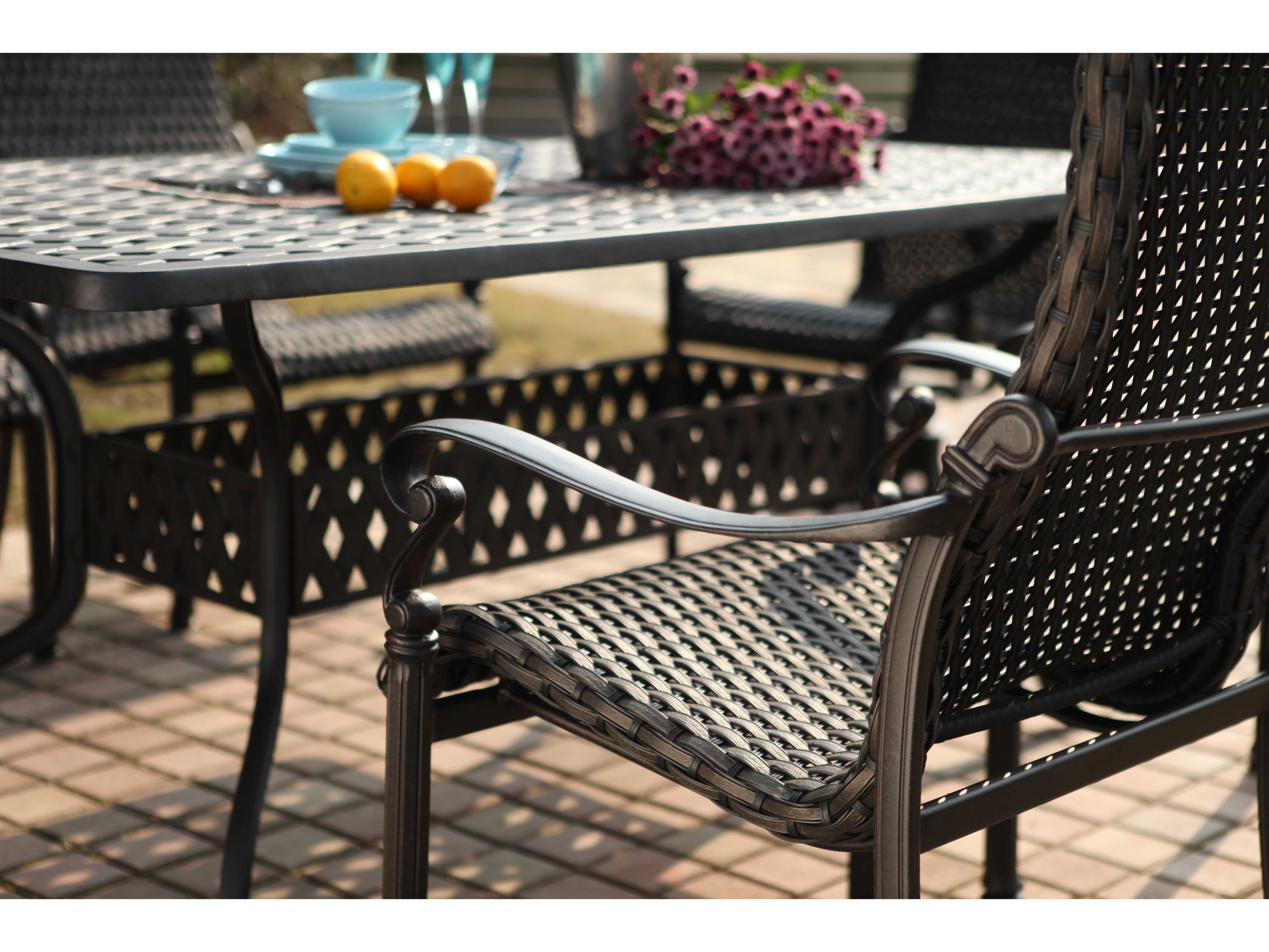 Darlee Outdoor Living Victoria Wicker Dining Set DAVICTORIASETC