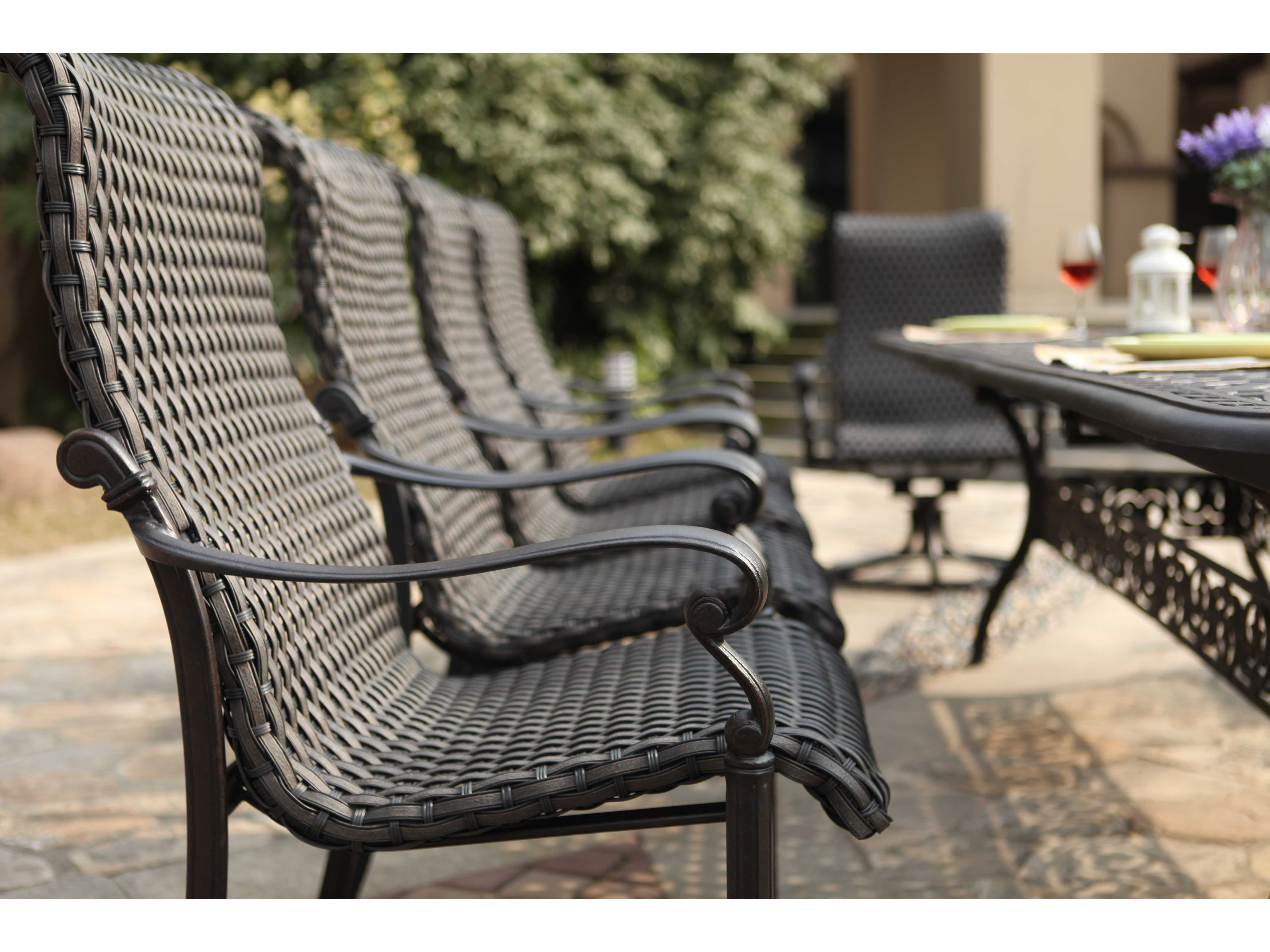 Darlee Outdoor Living Victoria Wicker Dining Set DAVICTORIASETE