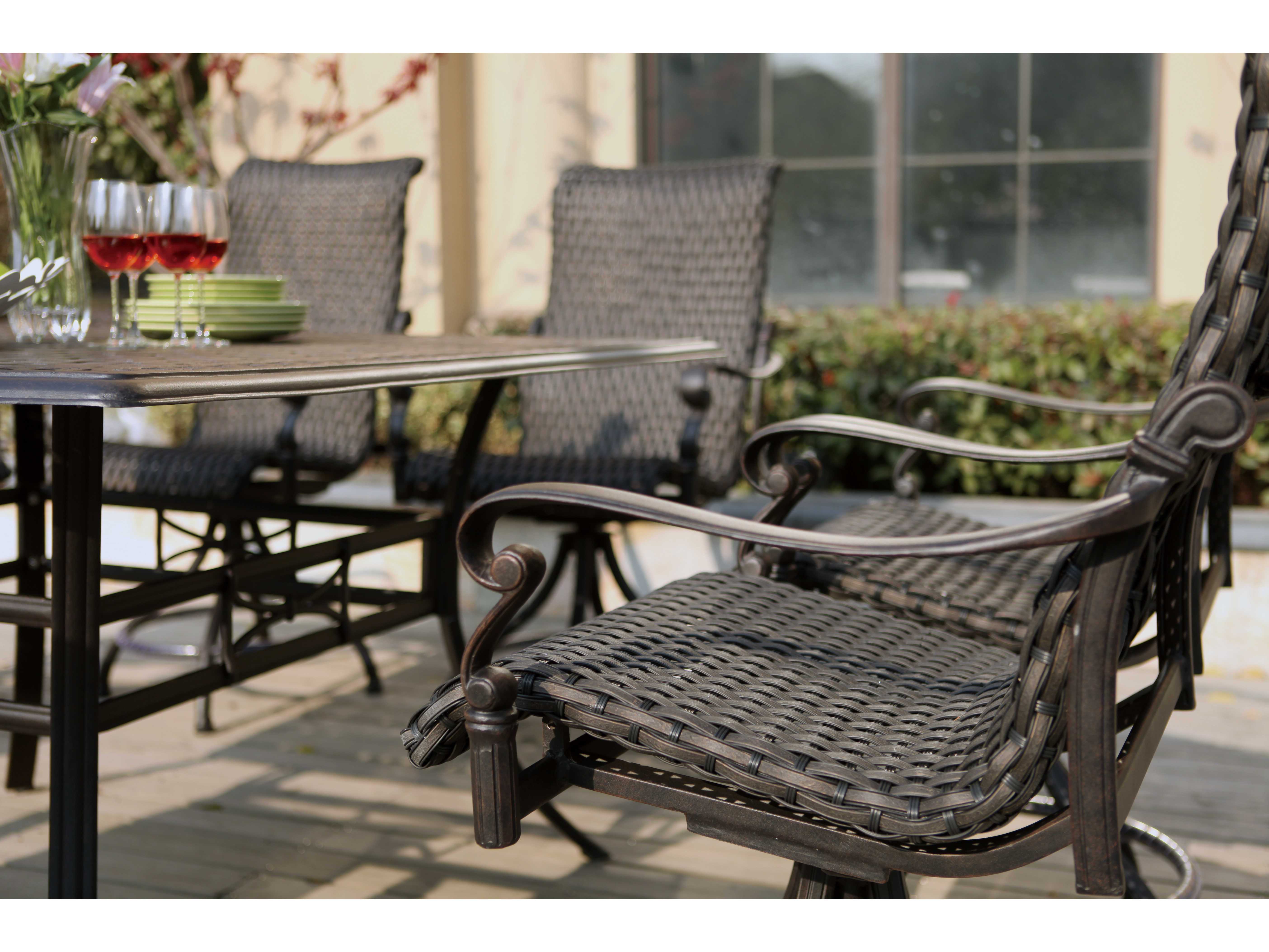 Darlee Outdoor Living Victoria Wicker Counter Set DAVICTORIASETG