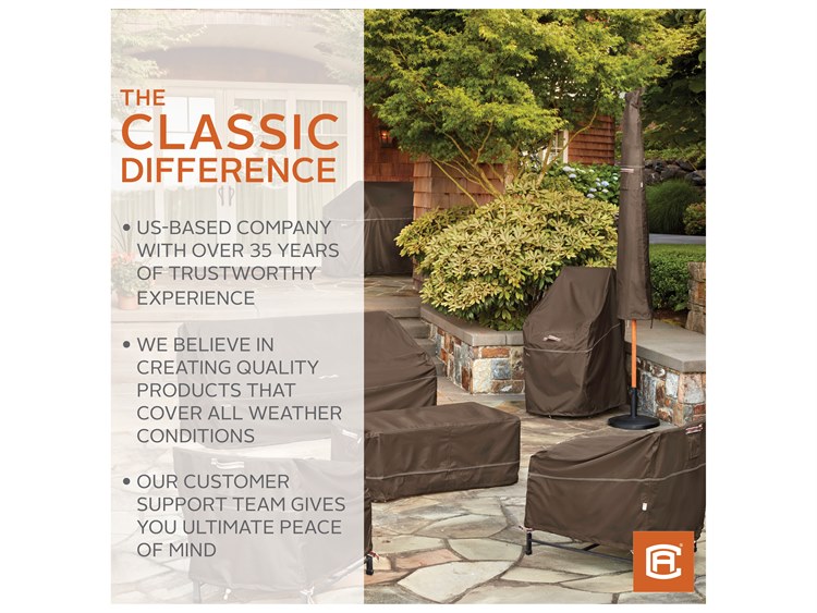 Duck Covers Madrona Dark Cocoa 25 Inch RainProof Offset Patio Umbrella Cover DC55724016601RT