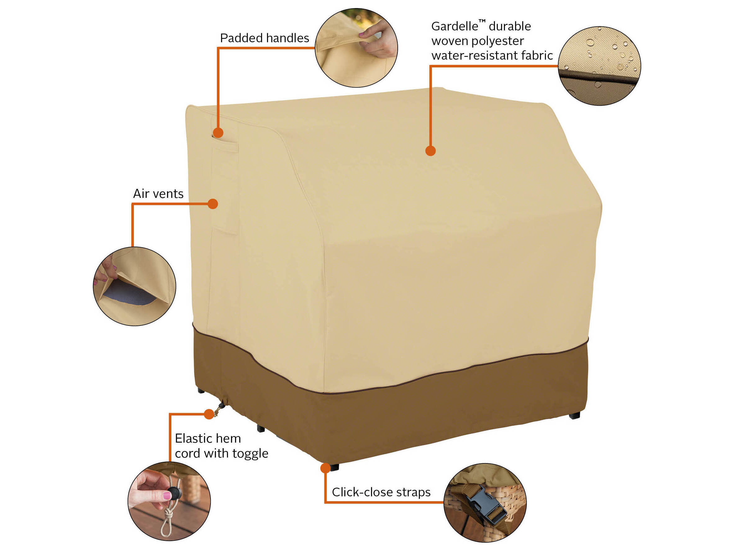 Veranda Pebble 41 Inch Outdoor Bar Set Cover DC5584101150100