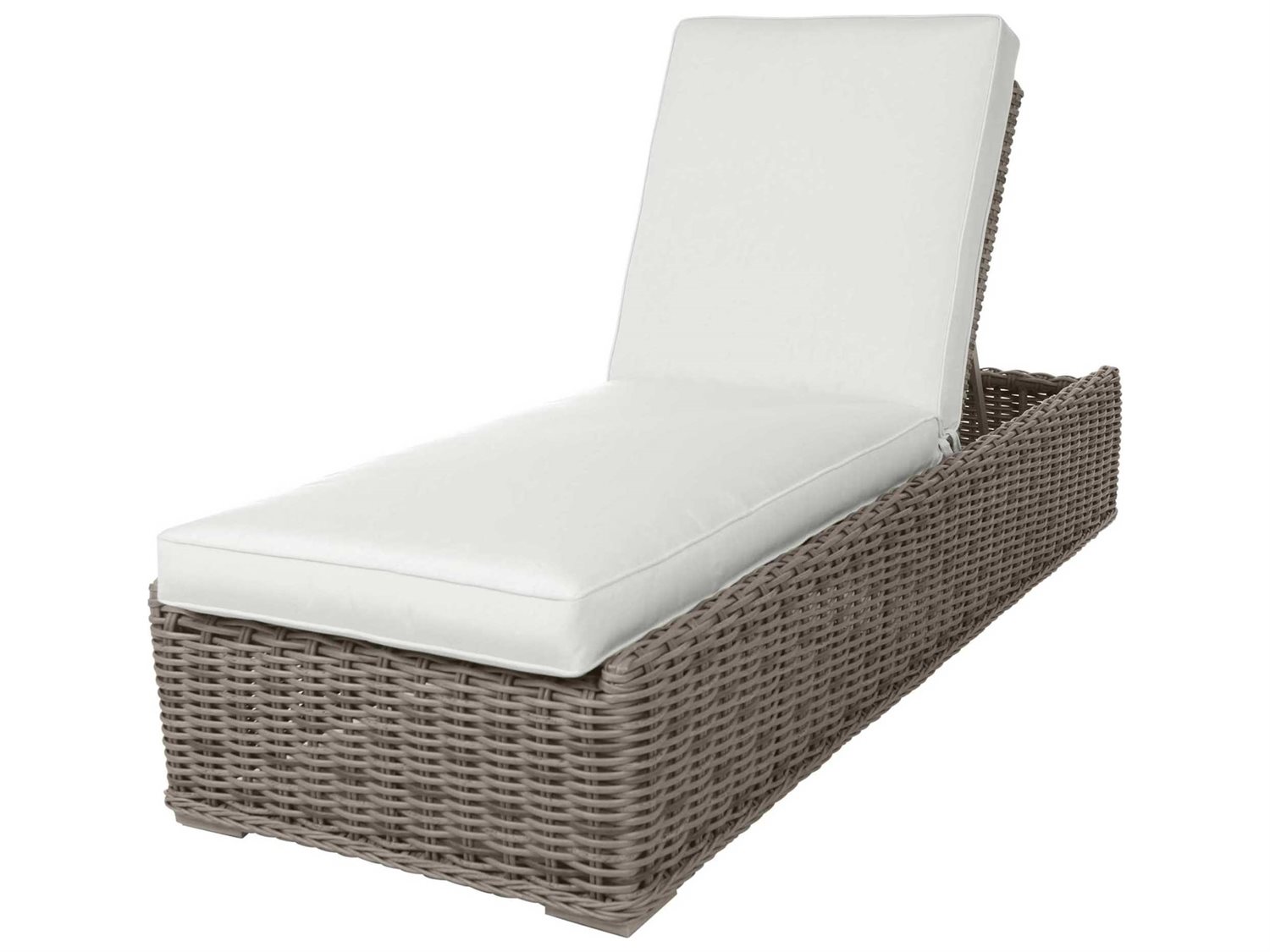 Ebel Laurent Wicker Adjustable Patio Chaise Lounge with Wheels EBL271
