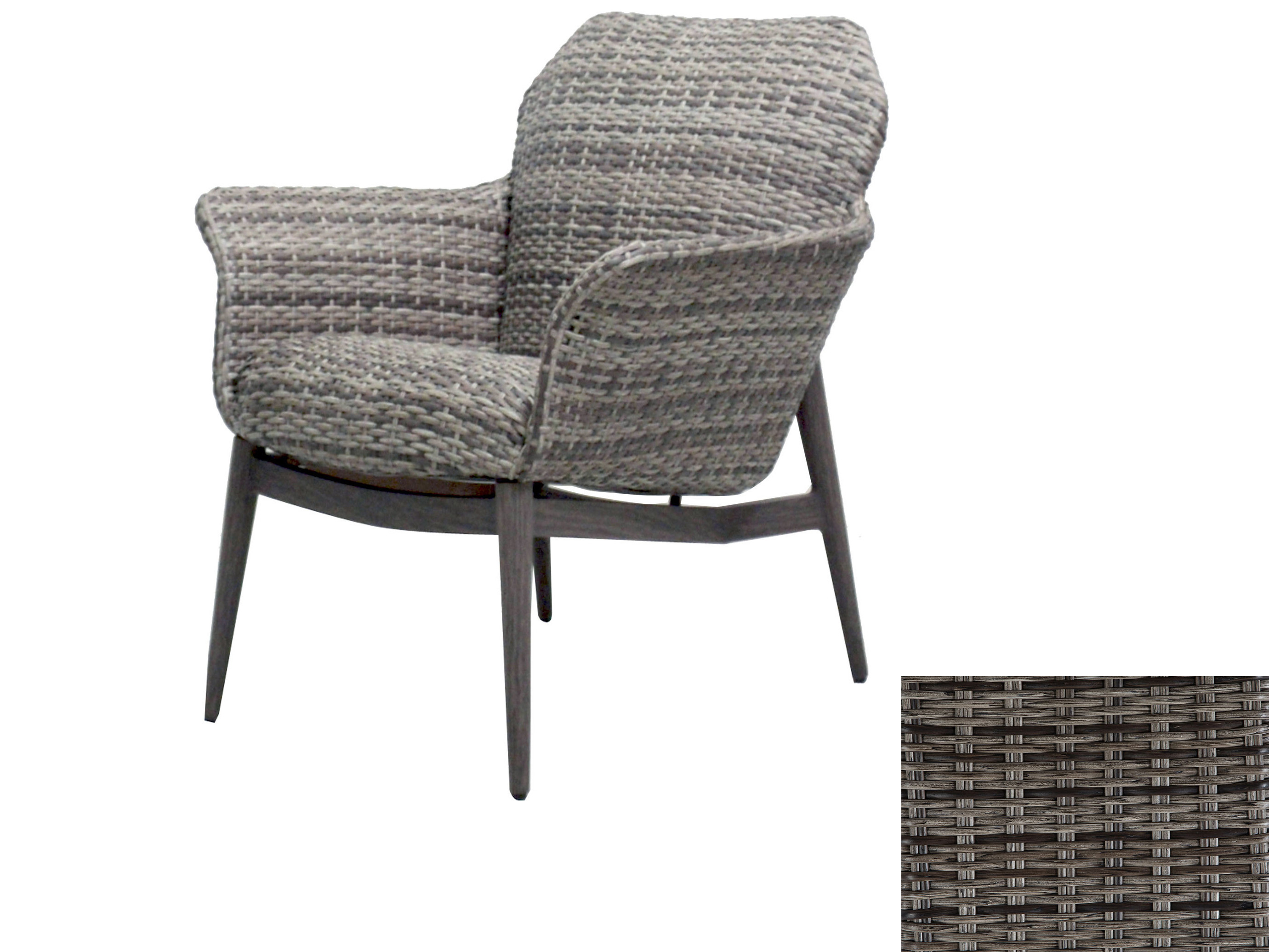 Ebel Closeout Lasalle Hickory Wicker Padded Outdoor Patio Lounge Chair