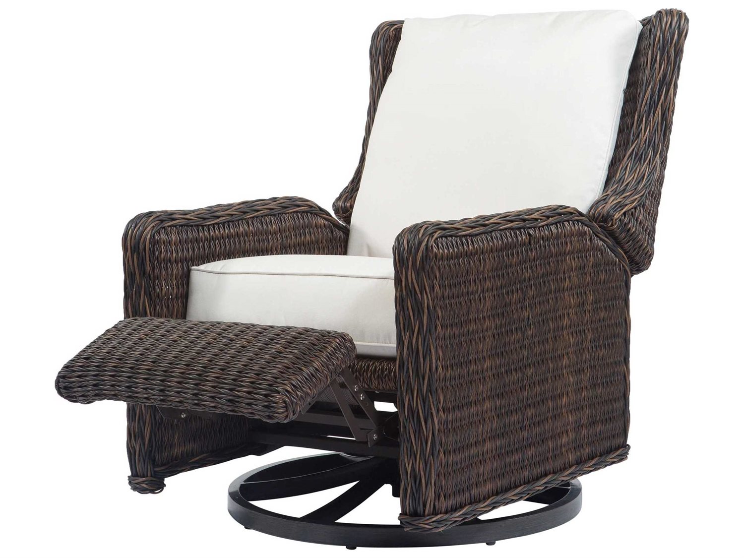 Ebel Geneva Wicker Swivel Recliner Lounge Chair EBL777