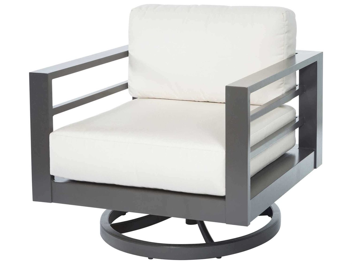 Ebel Palermo Cushion Aluminum Graphite High Back Swivel Rocker Lounge