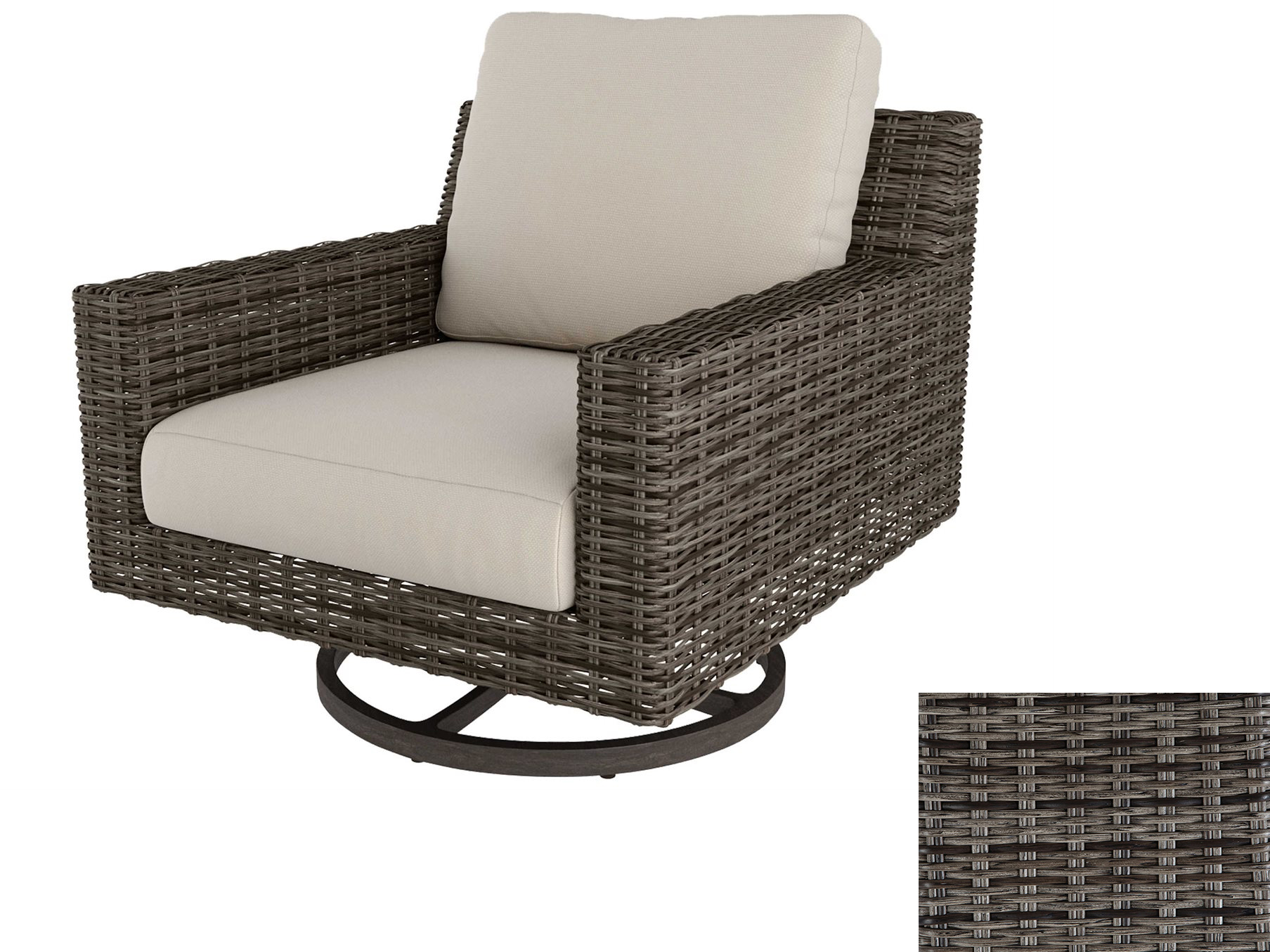 Ebel Remy Wicker Swivel Rocker Lounge Chair EBL876