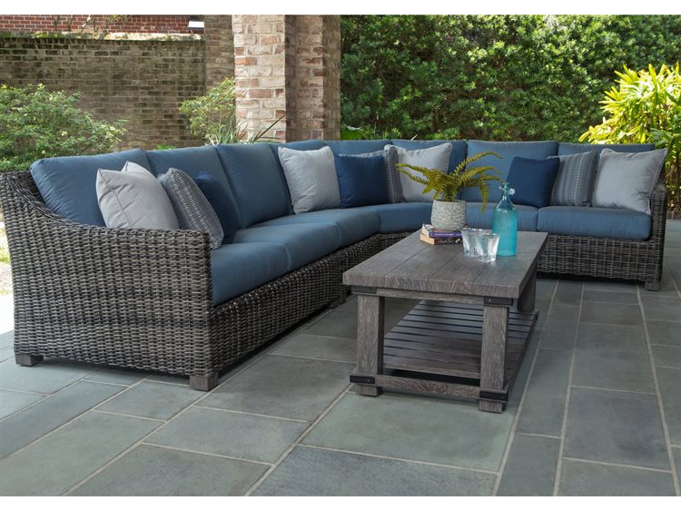 Ebel Avallon Wicker Sectional Outdoor Patio Lounge Set EBLAVLLNSECLNGSET1