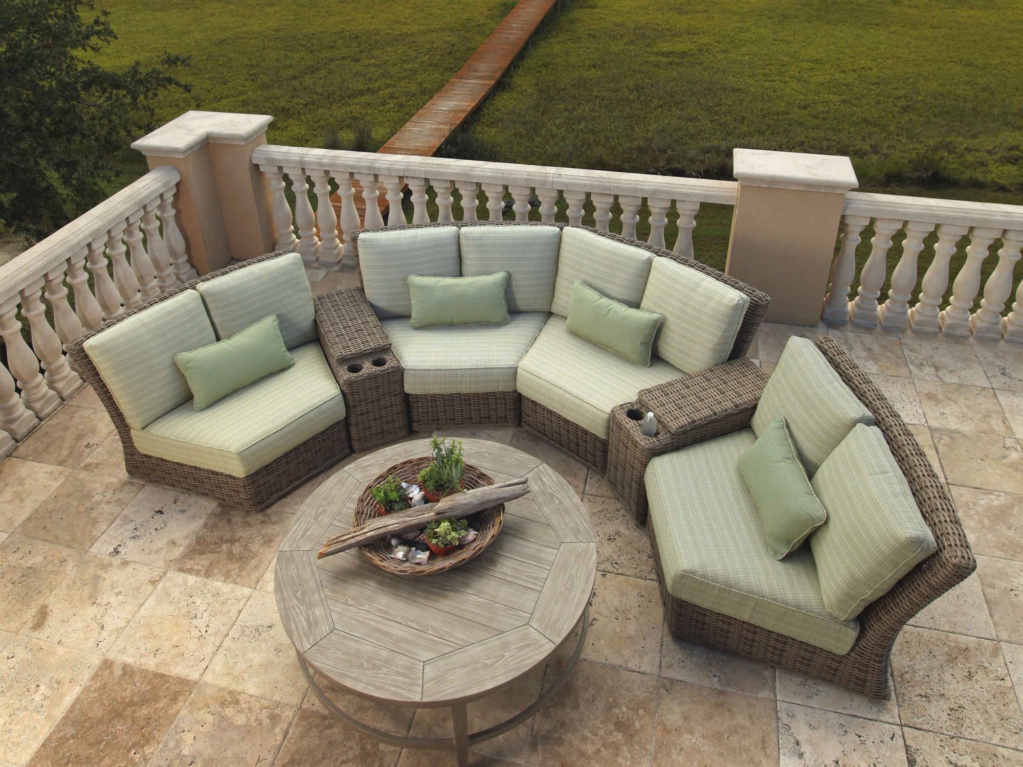 Ebel Laurent Wicker Sectional Outdoor Lounge Set EBLLAURNTSECLNGSET2