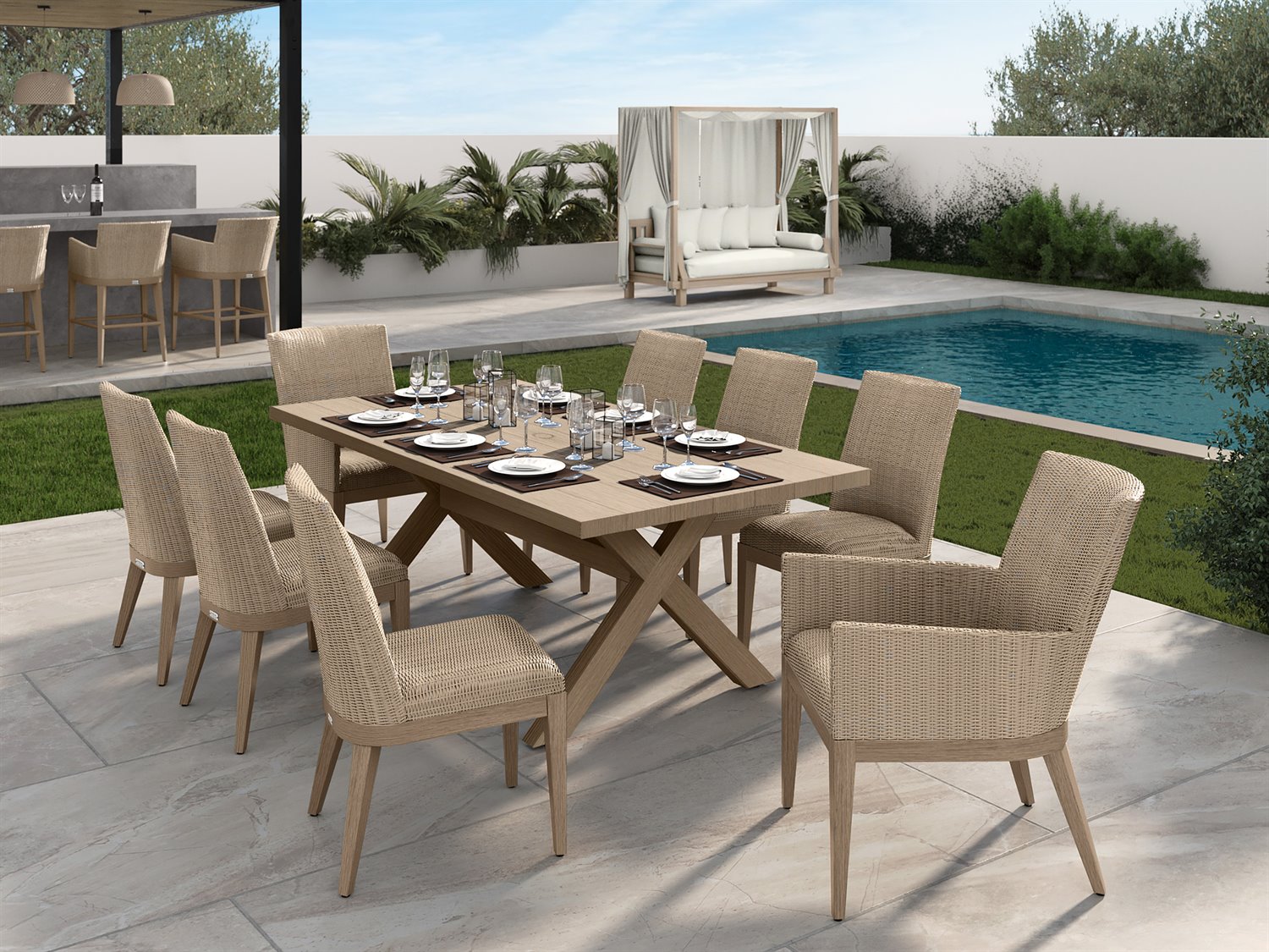 Ebel Siena Wicker Dining Set SIENADINSET