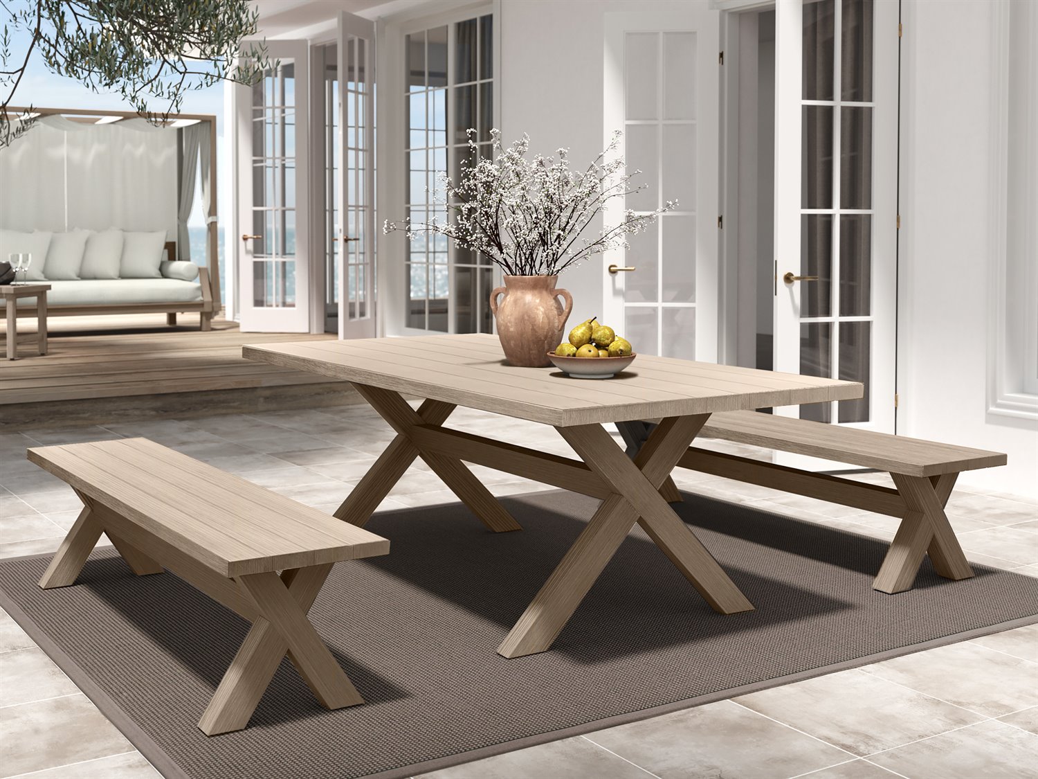 Ebel Trevi Aluminum Dining Set TREVIDINSET