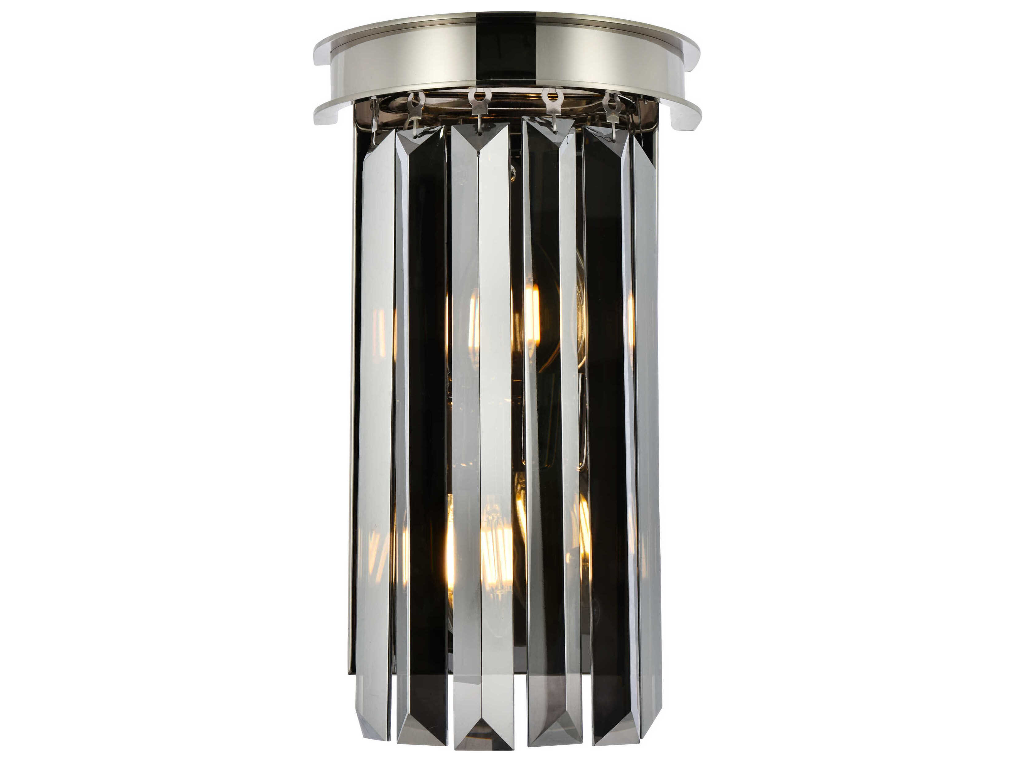 Elegant Lighting Sydney 2 Light 8'' Wall Sconce with Silver Crystal