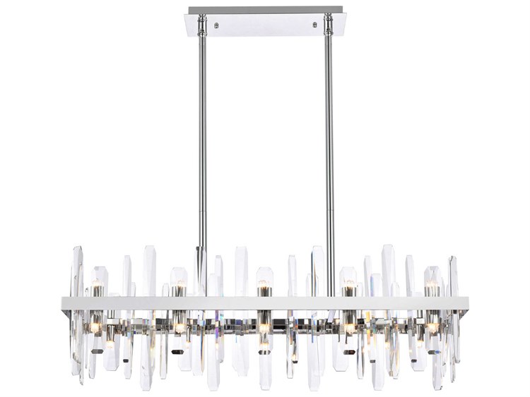Elegant Lighting Serena Chrome 20light 36'' Wide Island Light EG2200G36C