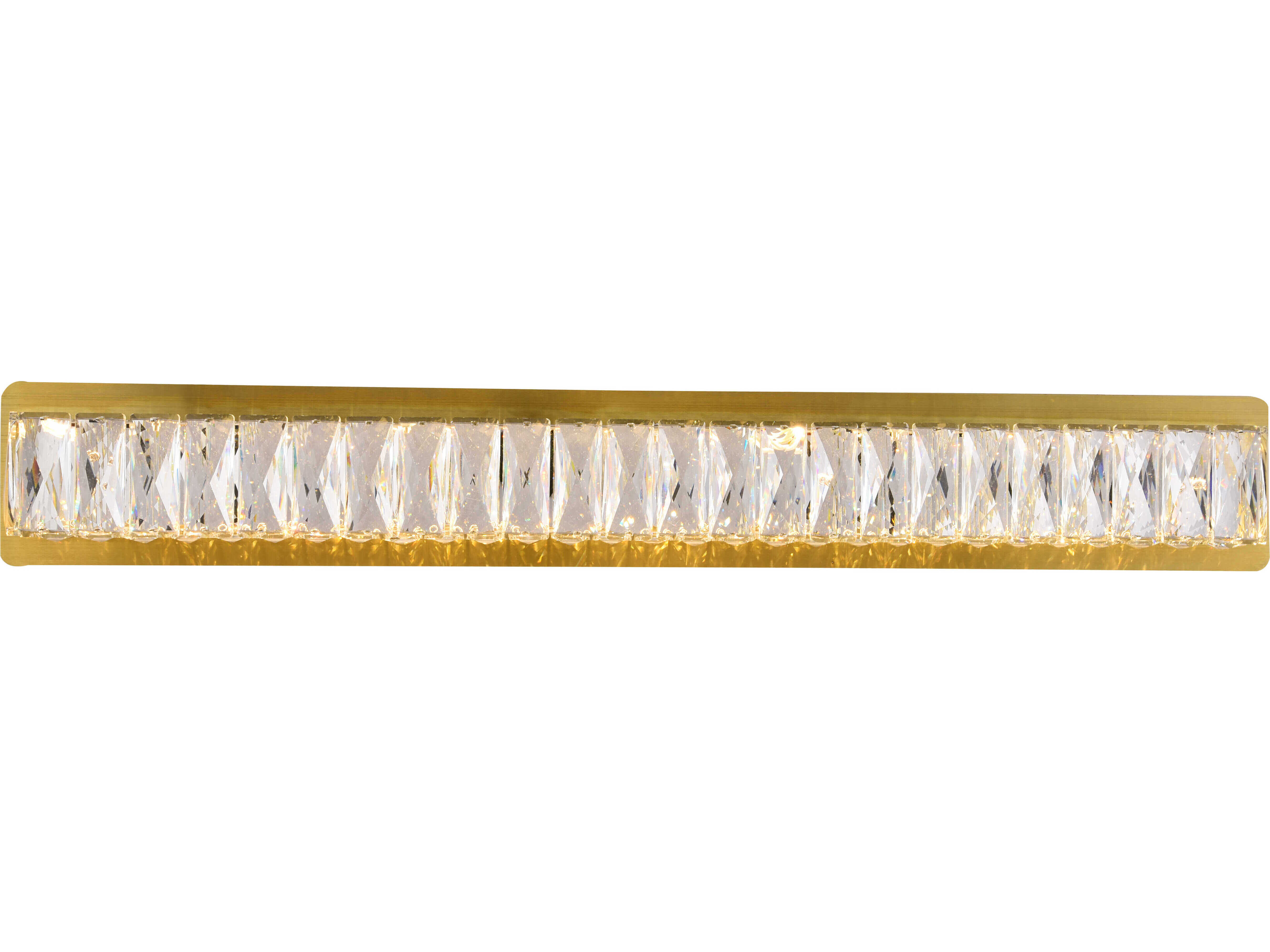Elegant Lighting Monroe 1Light Gold Clear Crystal LED Vanity Light