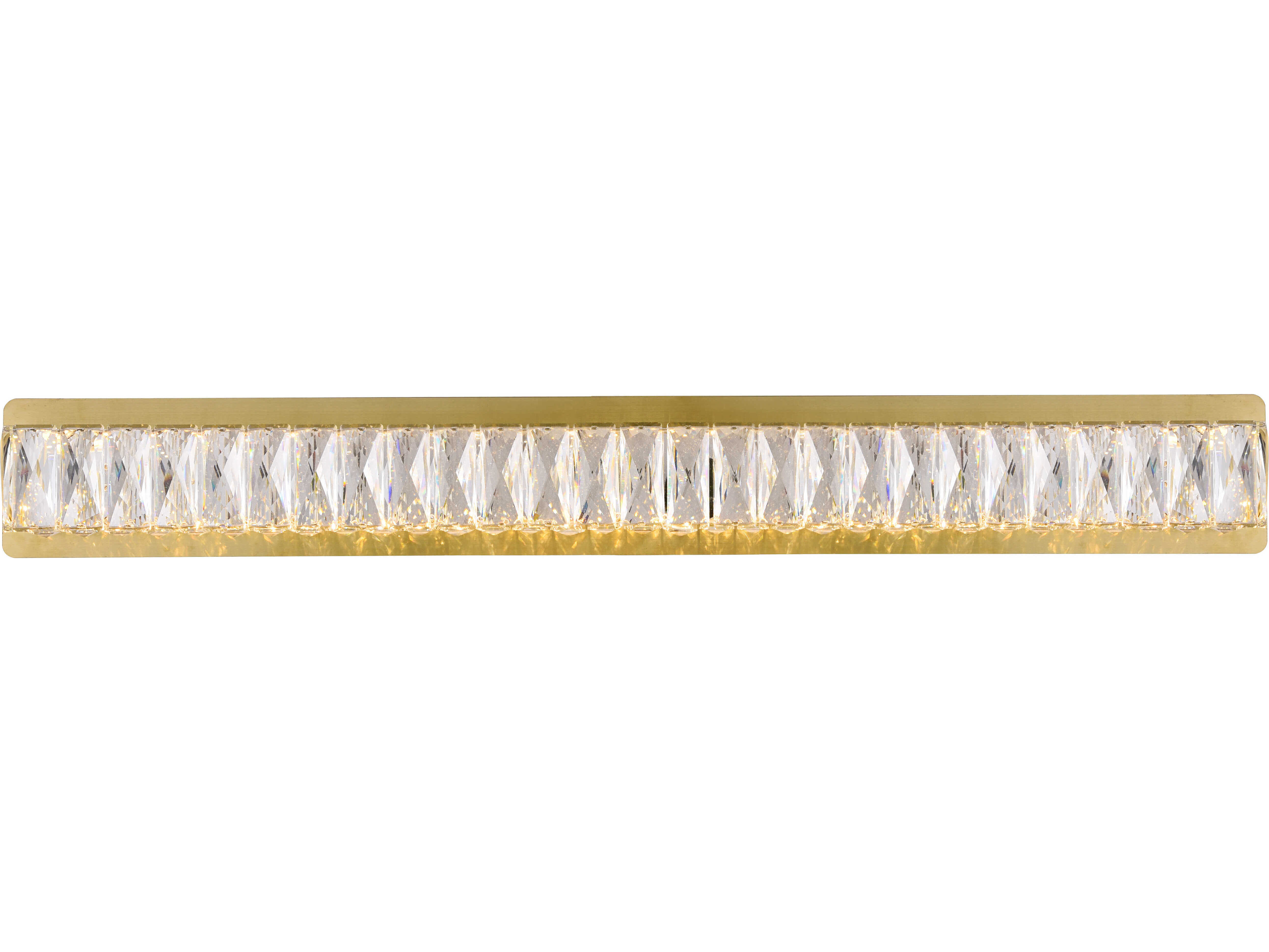 Elegant Lighting Monroe 35" Wide 1Light Gold Clear Crystal LED Vanity