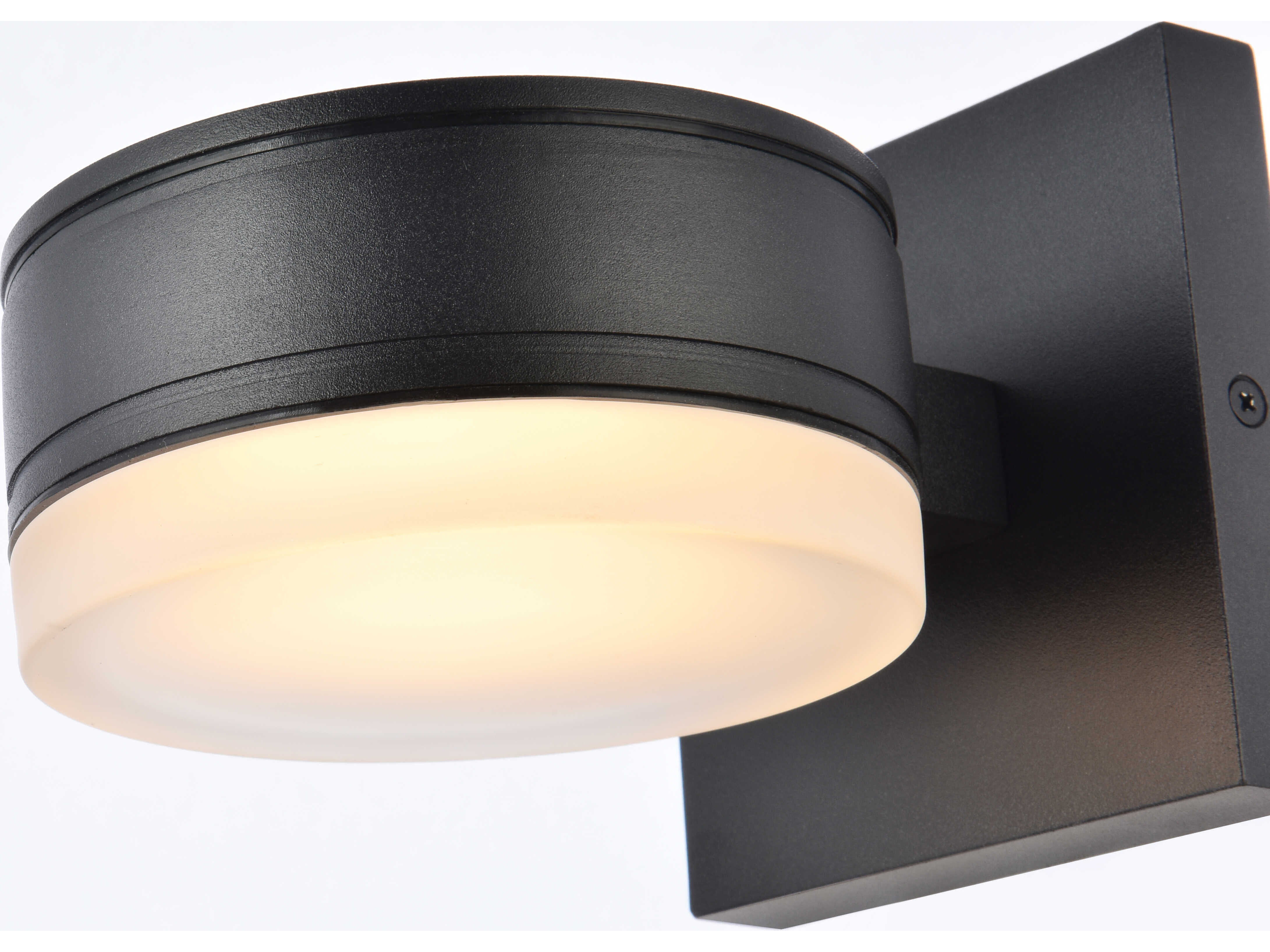 Elegant Lighting Raine Black Glass LED Outdoor Wall Light EGLDOD4013BK