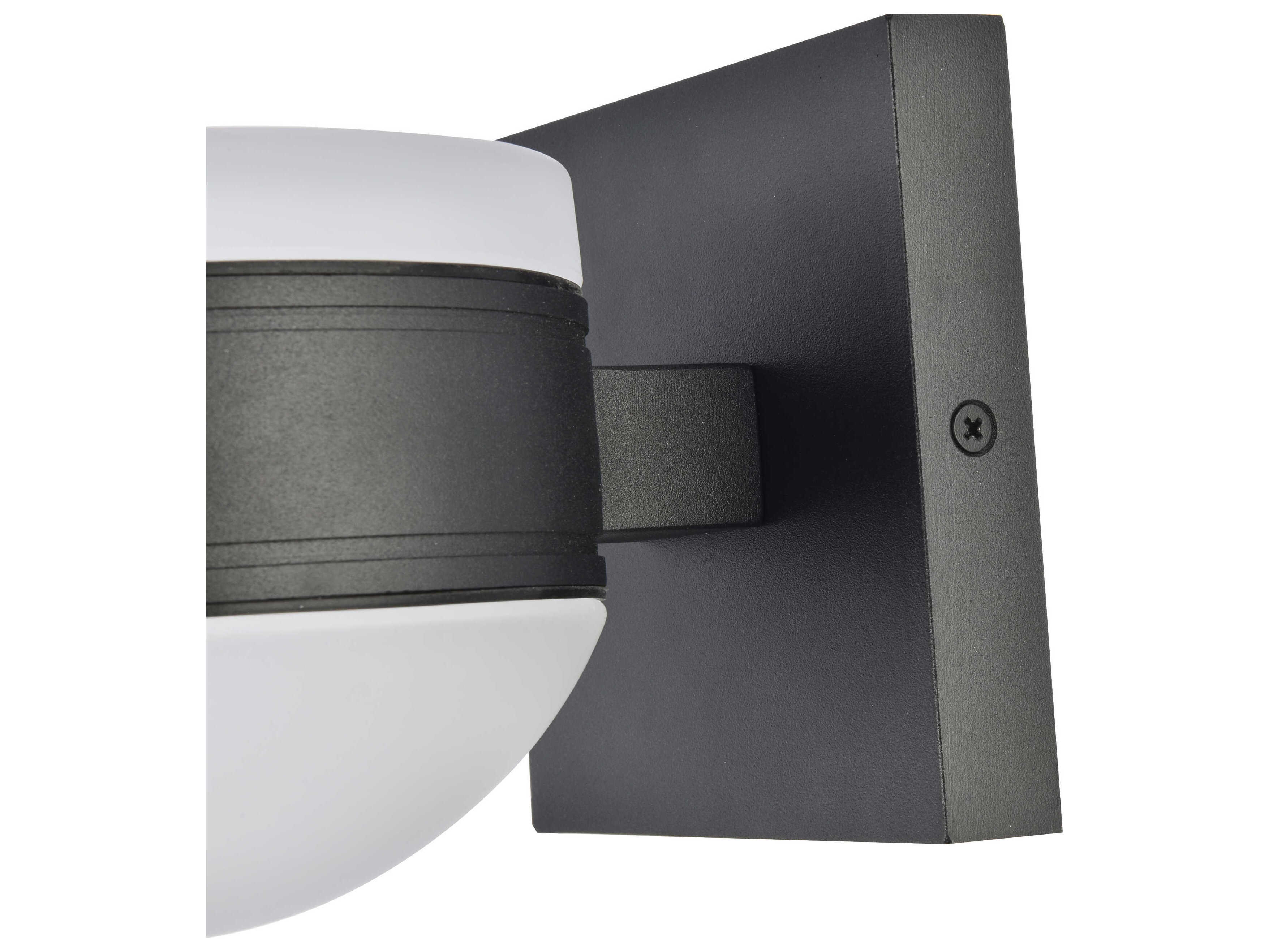 Elegant Lighting Raine Glass LED Outdoor Wall Light EGLDOD4017BK