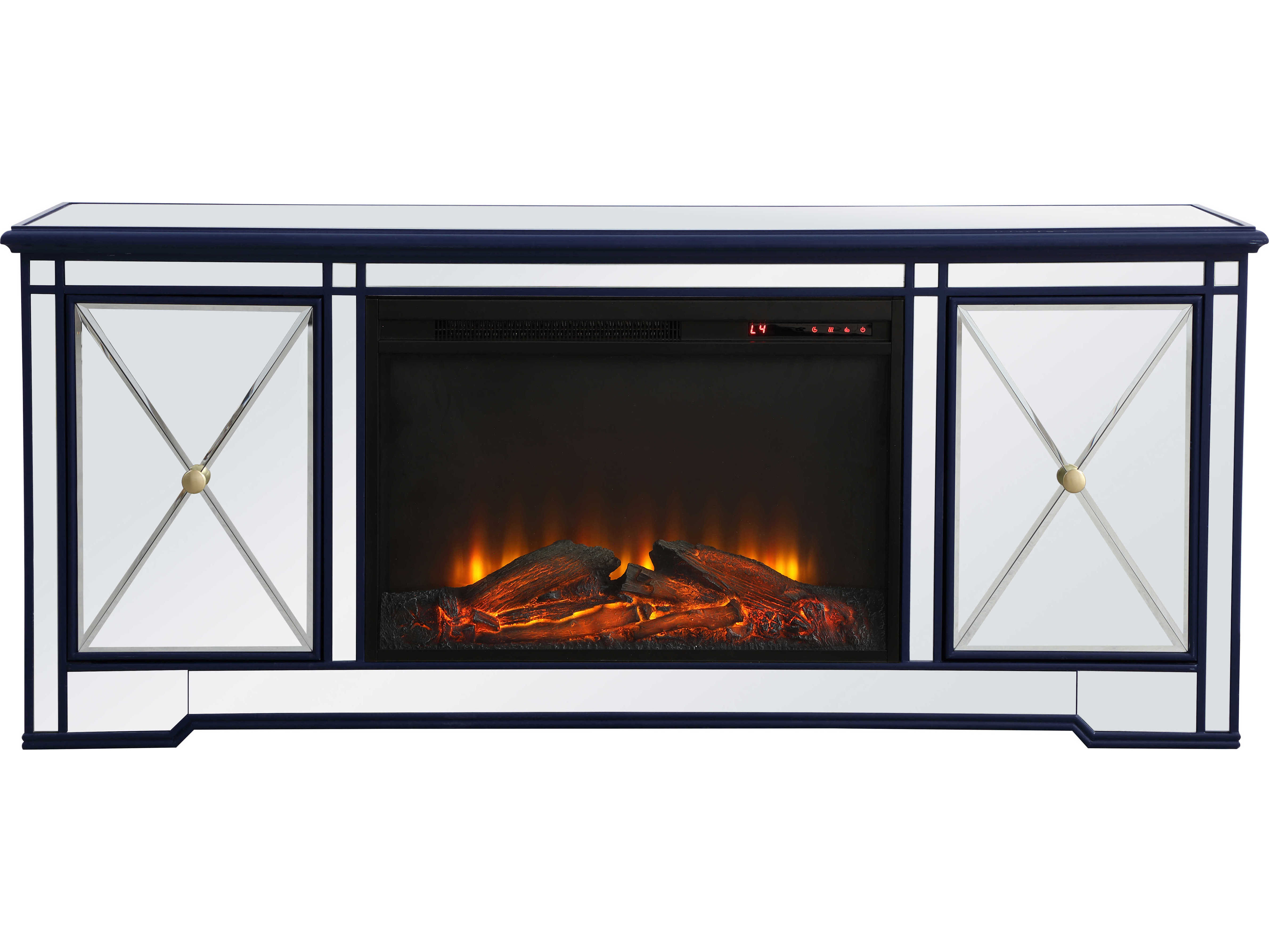 Elegant Lighting Modern Blue Electric Fireplace EGMF60160BLF1