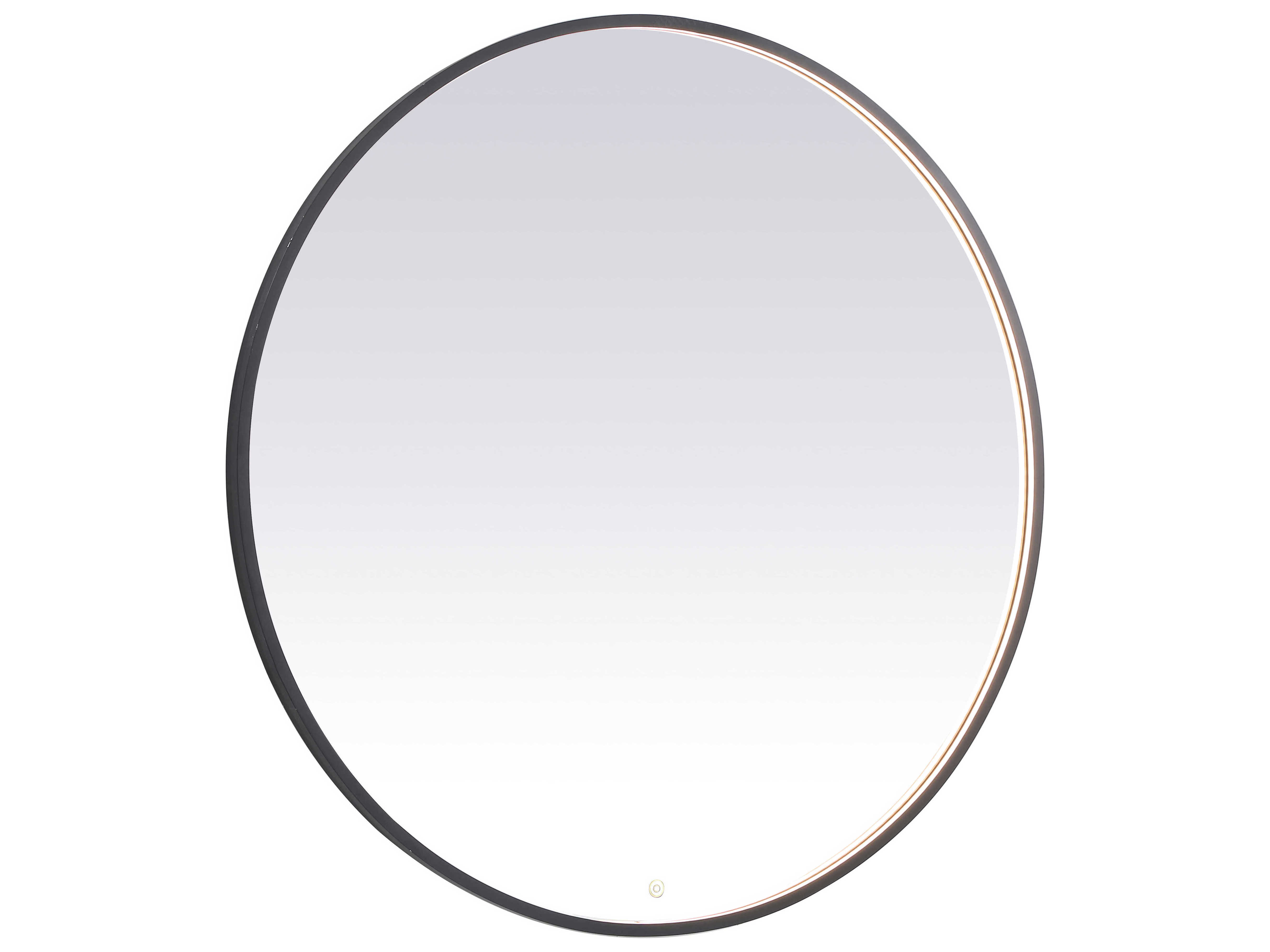 Elegant Lighting Pier Black 30''W x 36''H Oval LED Wall Mirror