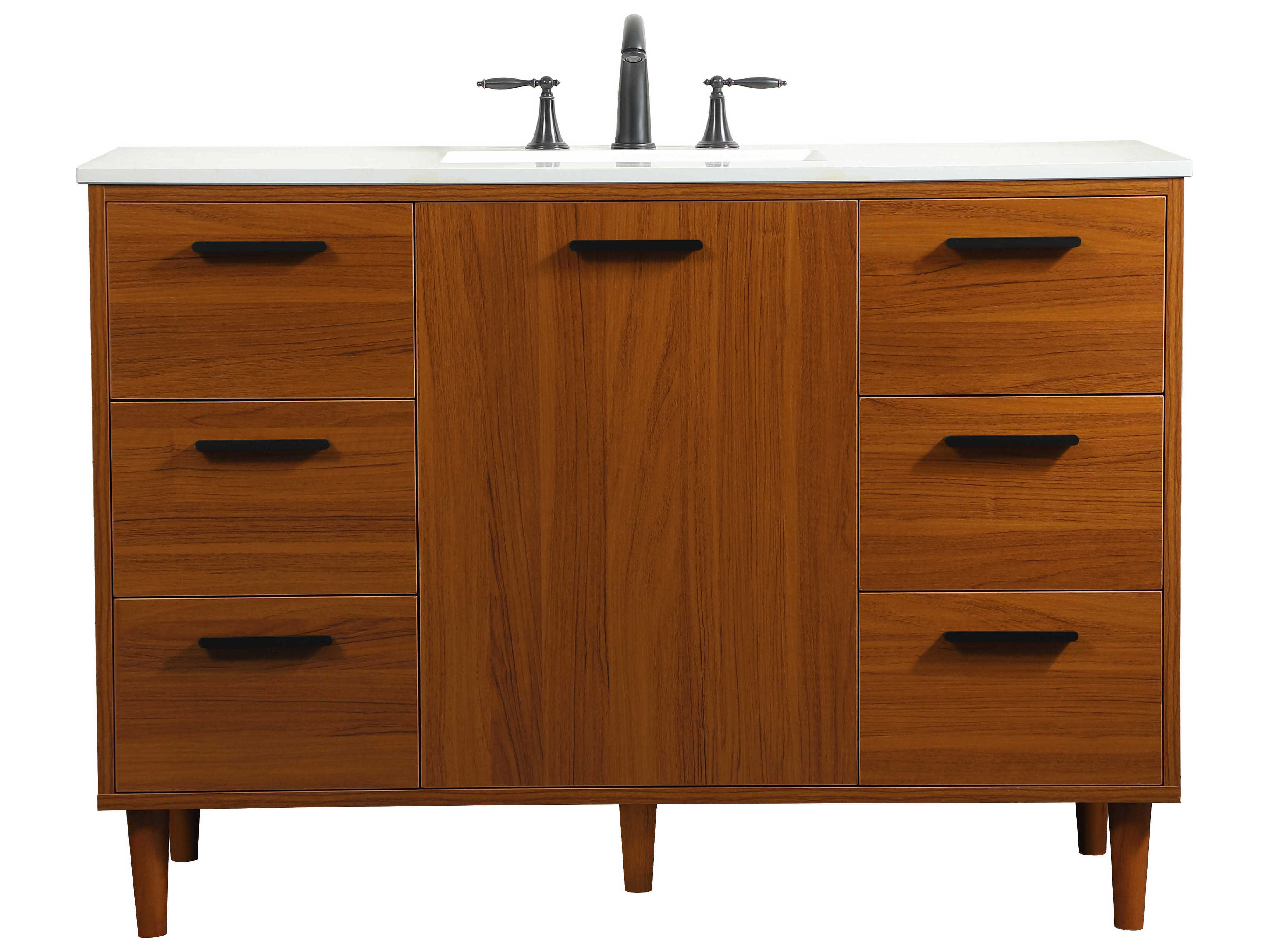 Burnie 36'' Single Bathroom Vanity With Engineered Marble, 52 OFF