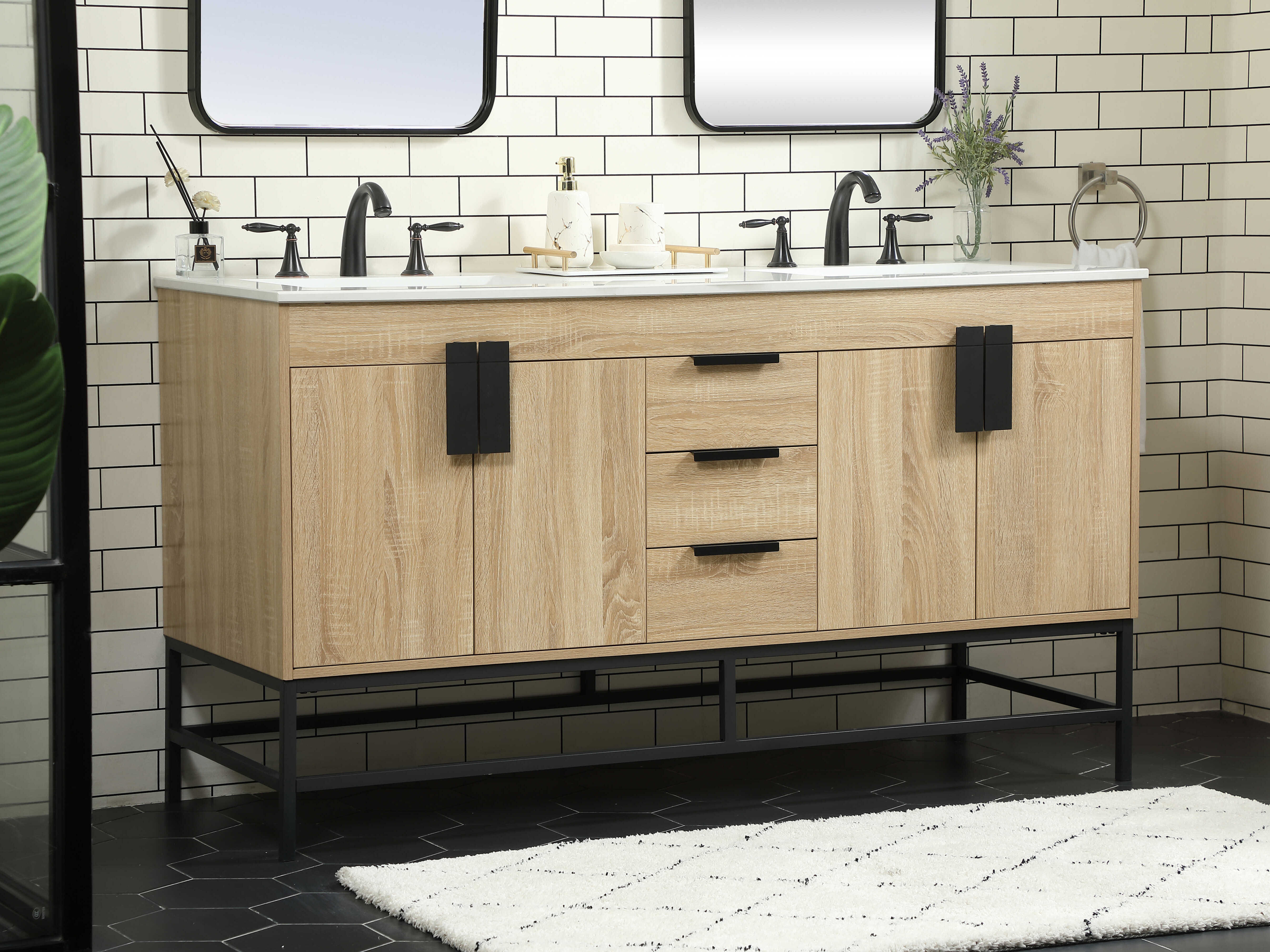 Elegant Lighting Eugene Mango Wood 60'' Vanity EGVF48860DMW