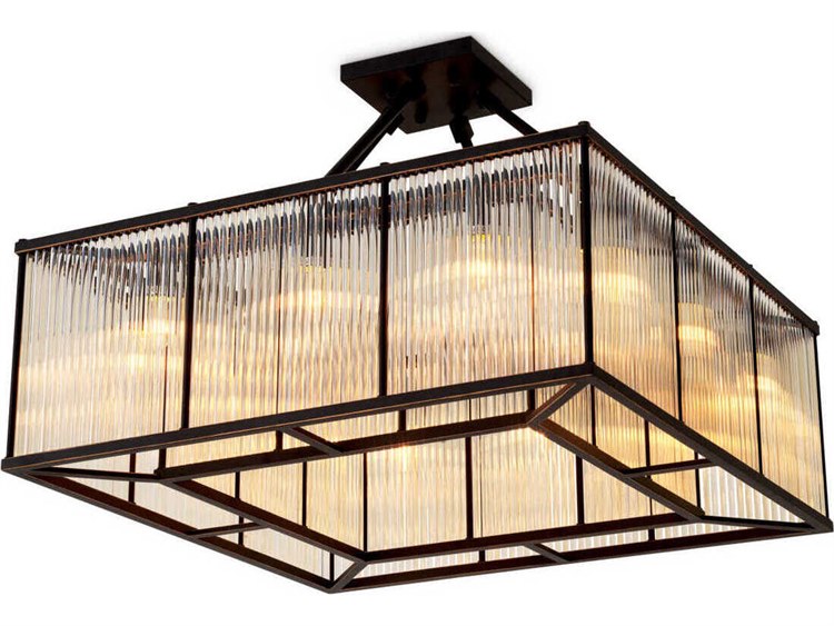 Eichholtz Bernardi Square Bronze Highlight Ceiling Lamp | EIC118575UL