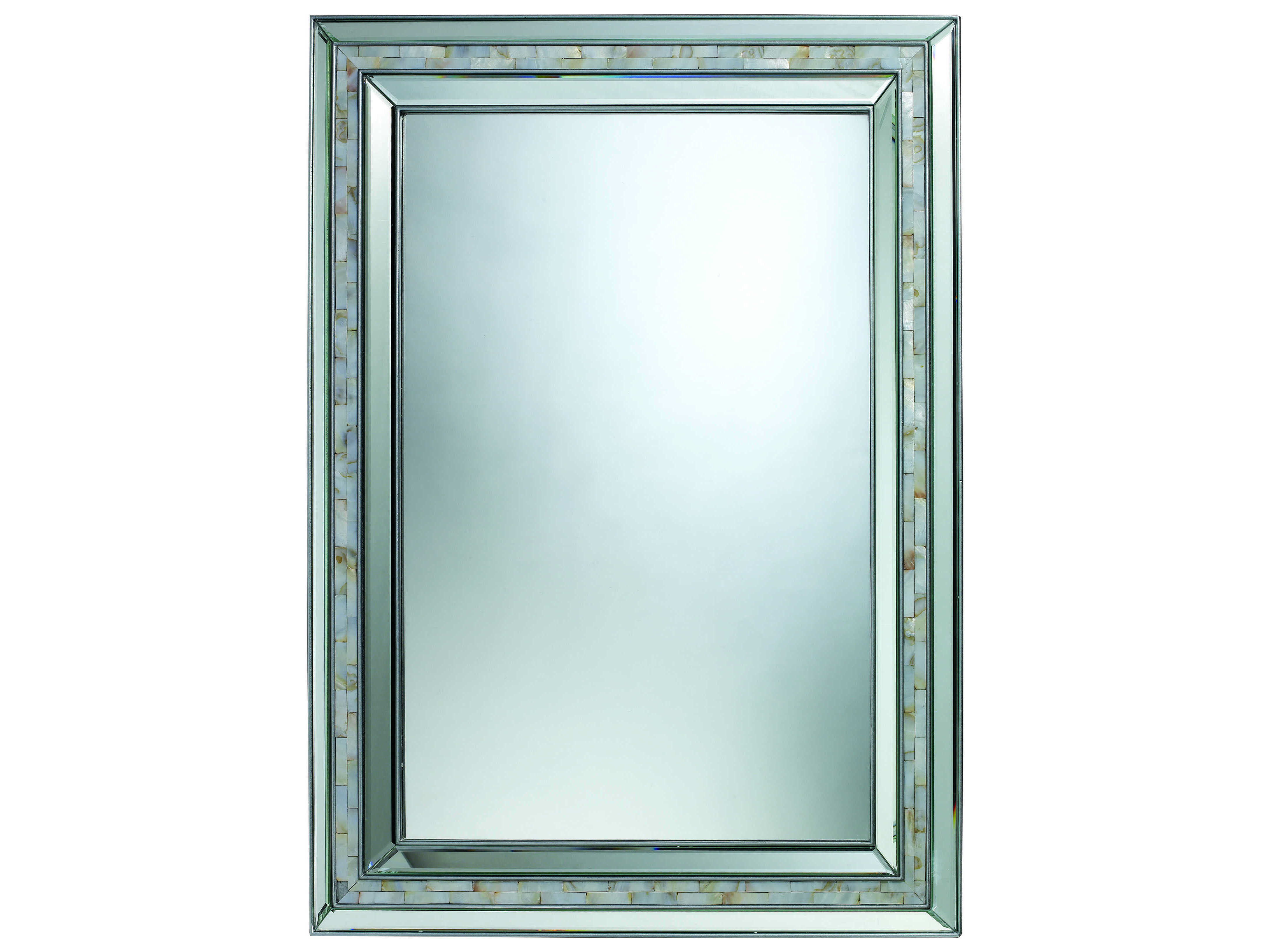 Elk Home Brushed Steel / Mother Of Pearl Wall Mirror EKDM1948