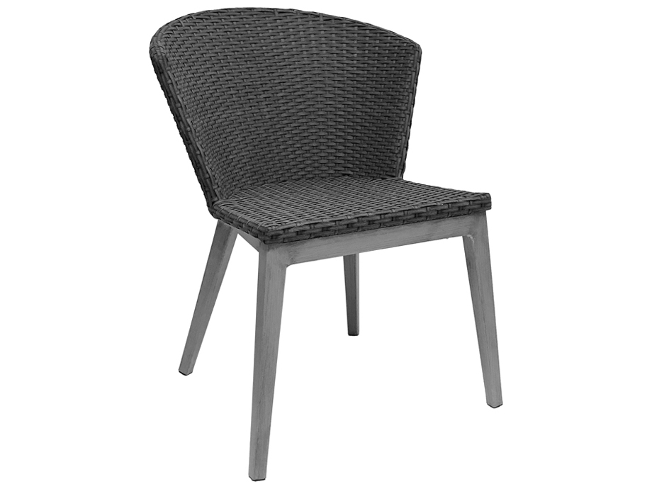 EMU Elly Aluminum Driftwood Outdoor Patio Dining Side Chair EM1010