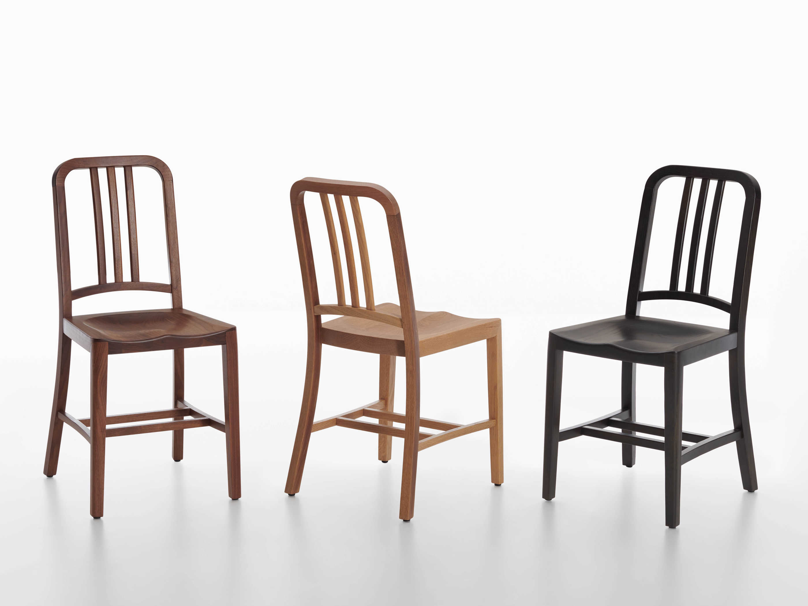 Emeco Navy Walnut Wood Side Dining Chair EME1006WWALNUT