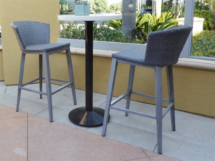 EMU Bistro Steel Round Outdoor Patio Bar Table EM902H