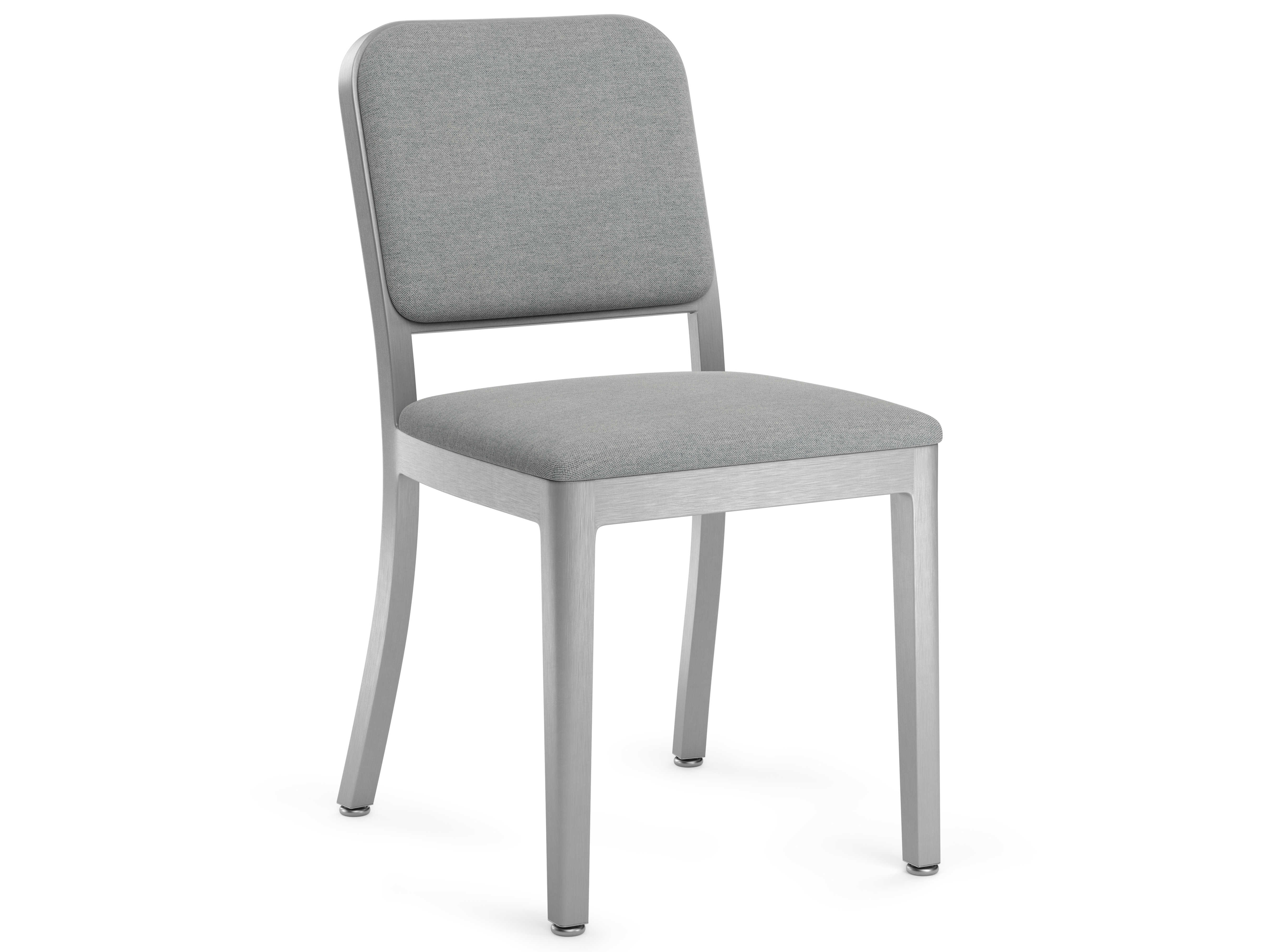 Emeco Navy Officer By Jasper Morrison Grey / Silver Side Dining Chair