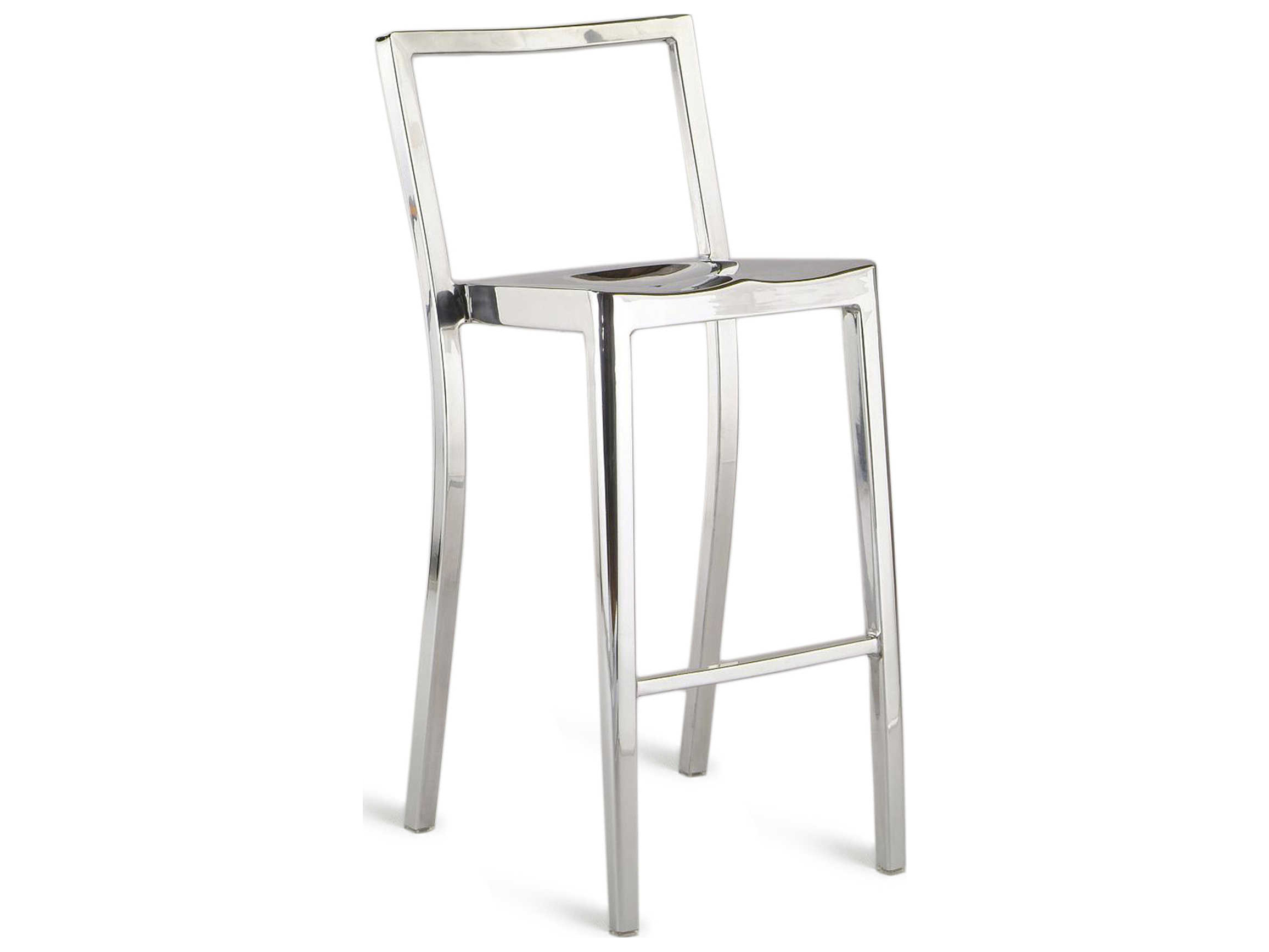Emeco Outdoor Icon Polished Aluminum Bar Stool EMOICONBAR30P