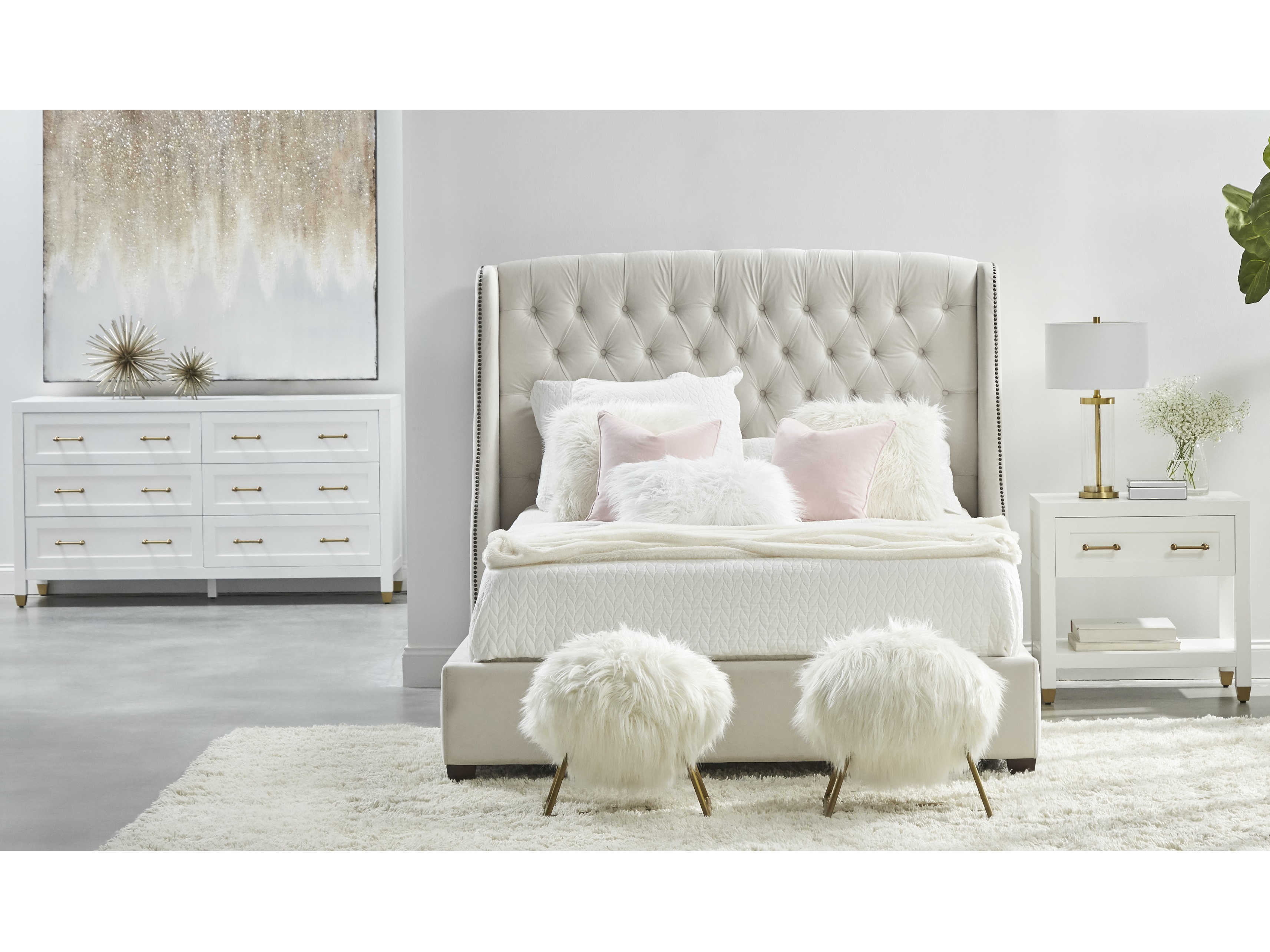 Essentials for Living Traditions Matte White SixDrawer Double Dresser