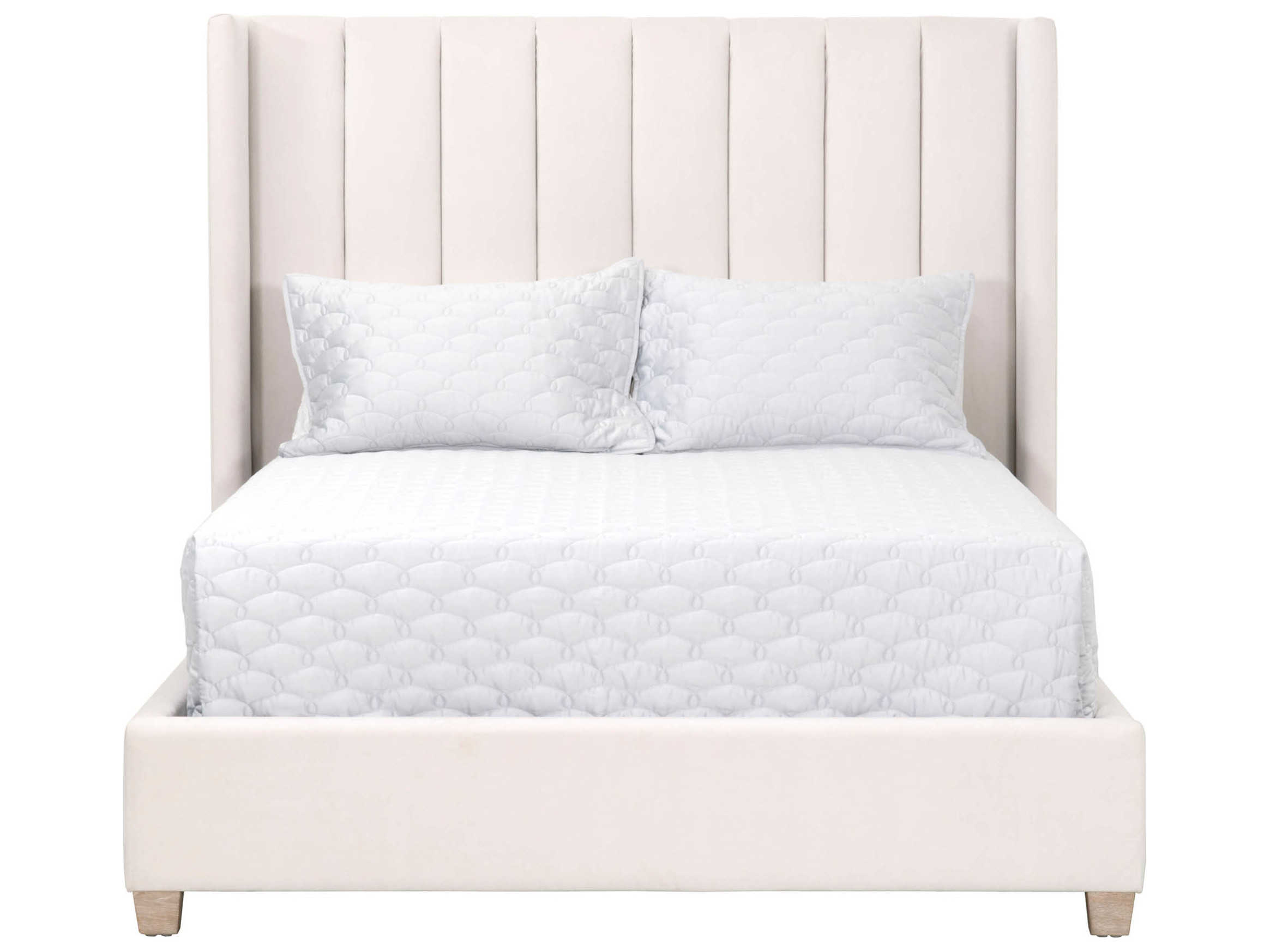 Essentials for Living Villa Chandler Cream Velvet Natural Gray White