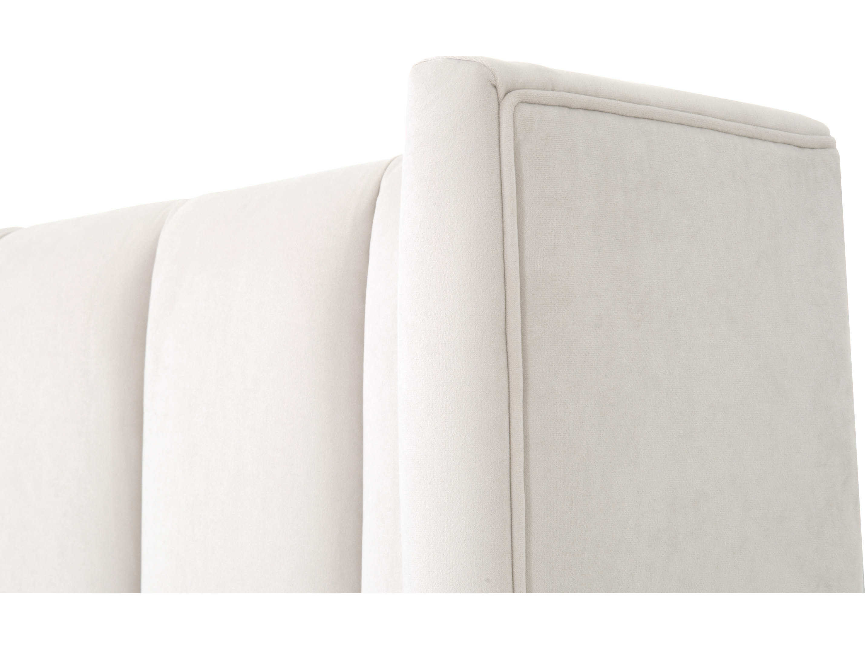 Essentials for Living Villa Chandler Cream Velvet Natural Gray White