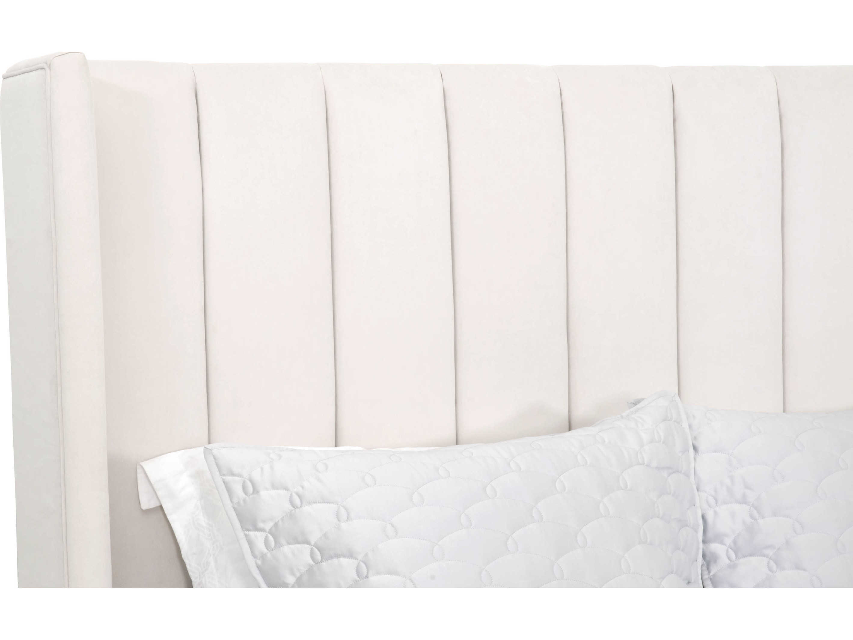 Essentials for Living Villa Chandler Cream Velvet Natural Gray White