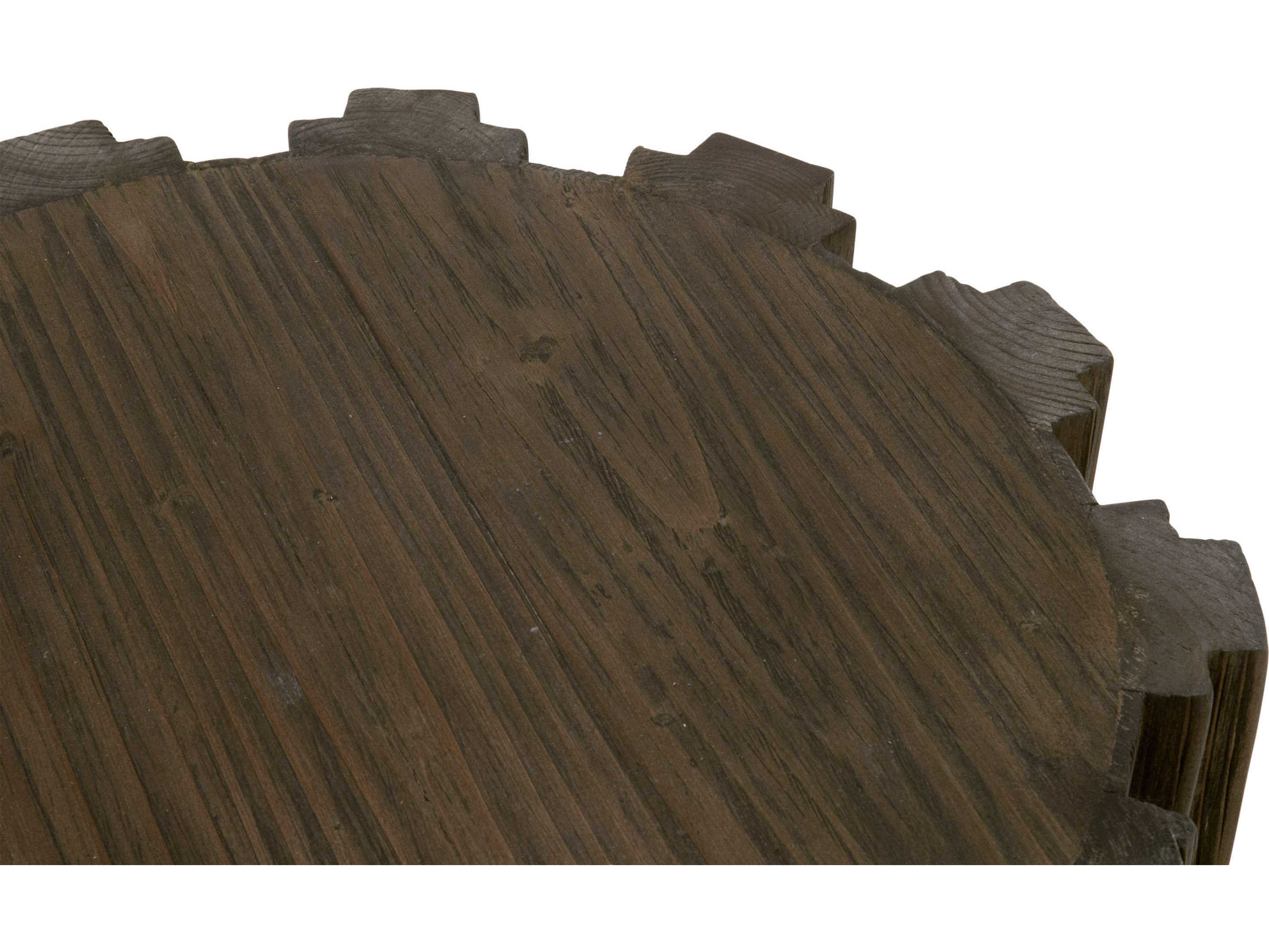 Essentials for Living Bella Antique Roma Round Wood Drift Brown Pine