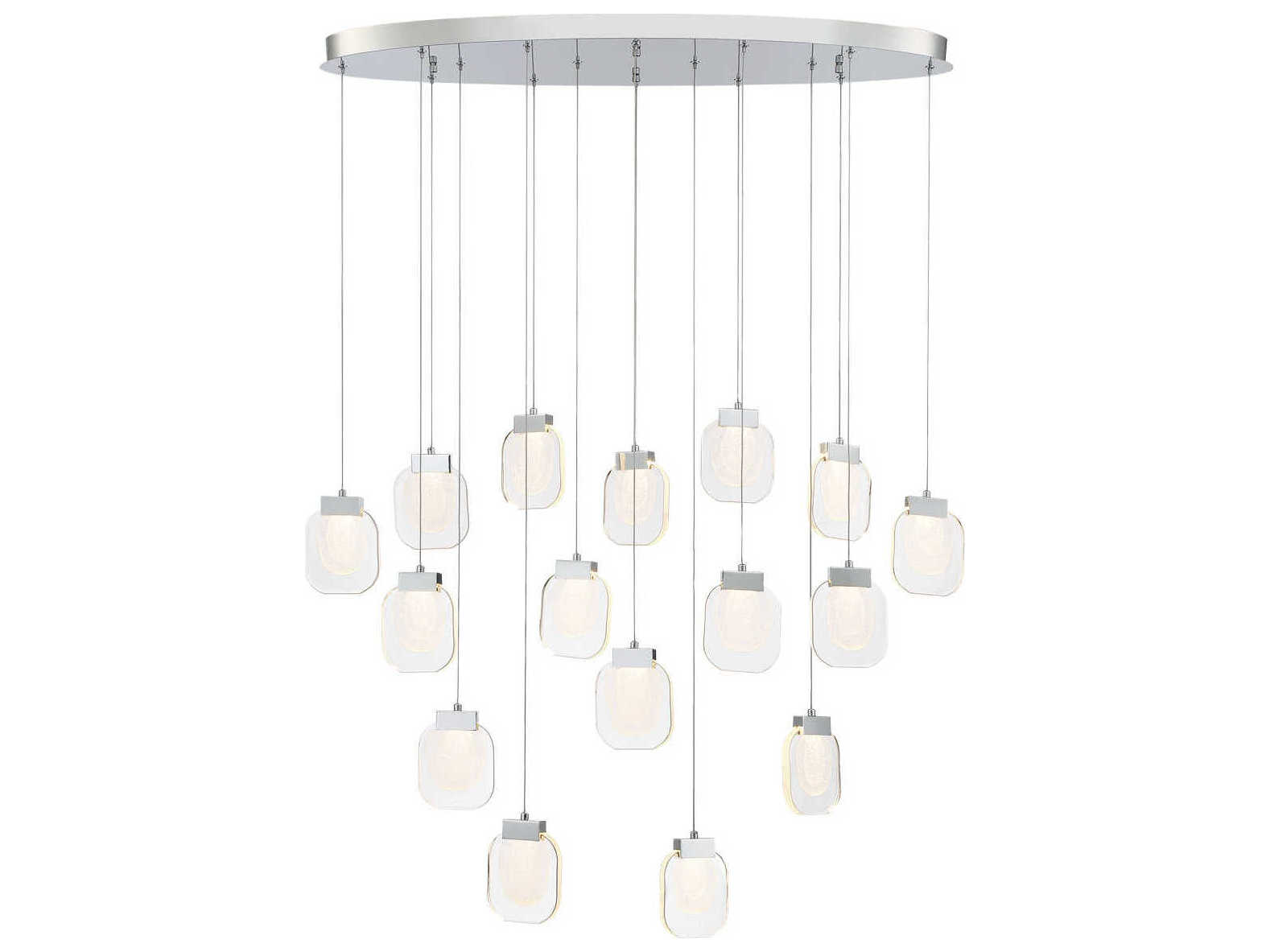 Eurofase Paget 44" 16Light Chrome Island Pendant EUL37194027