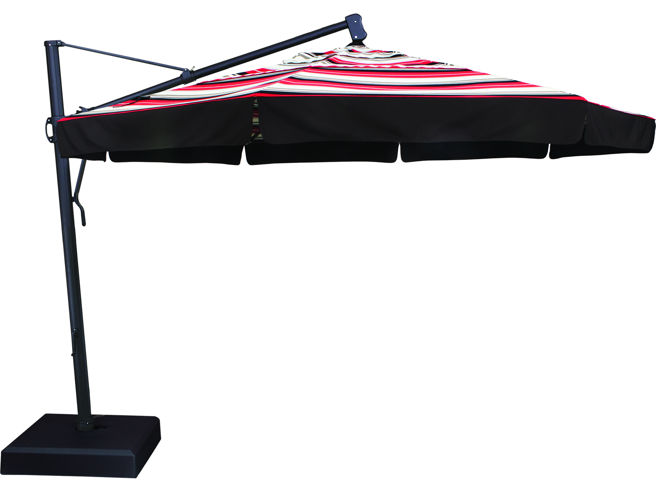 Treasure Garden Cantilever Aluminum 13 Foot Wide Crank Lift Tilt & Lock