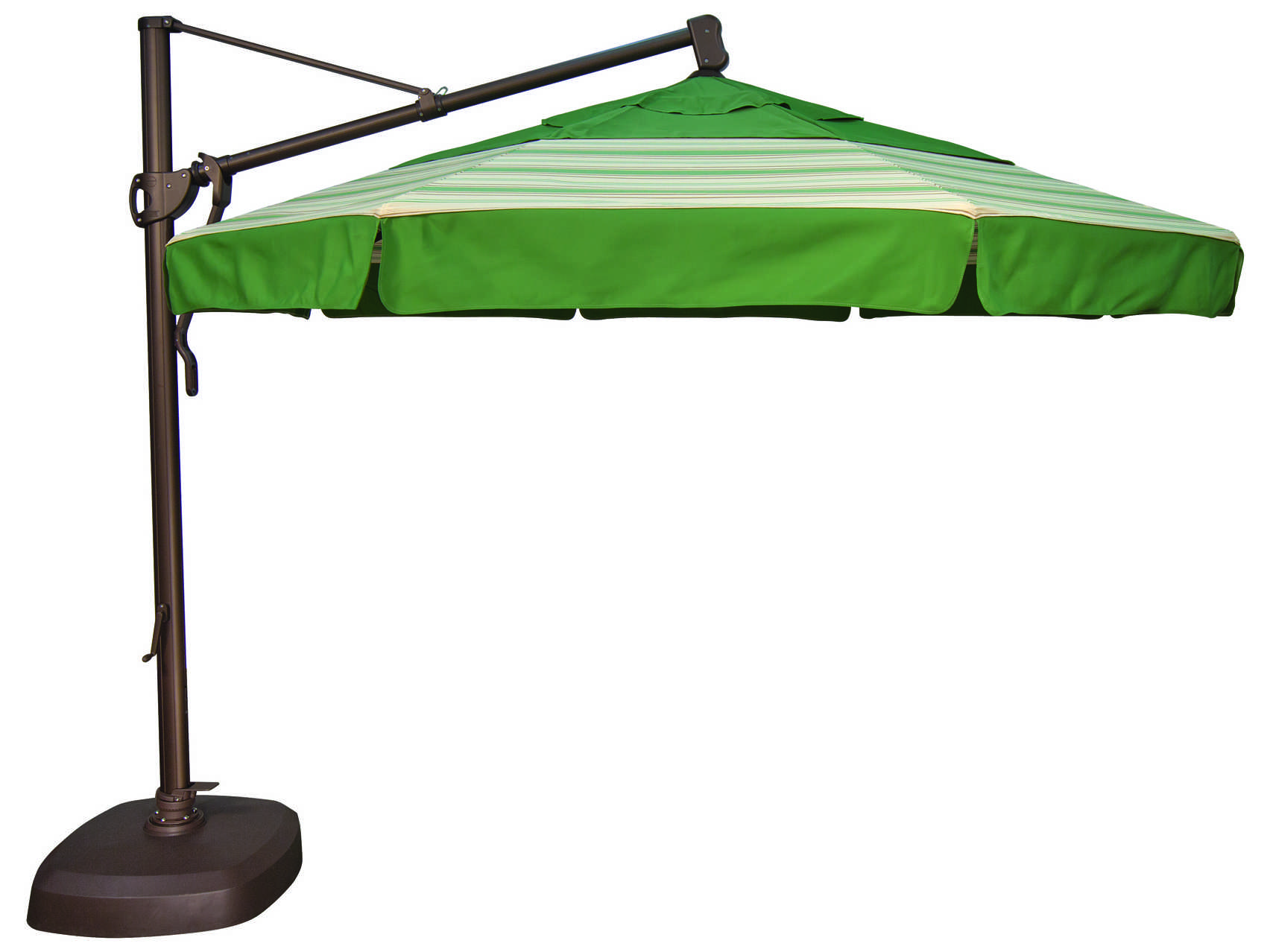 Treasure Garden Cantilever Aluminum 11' Foot Wide Crank Lift Tilt