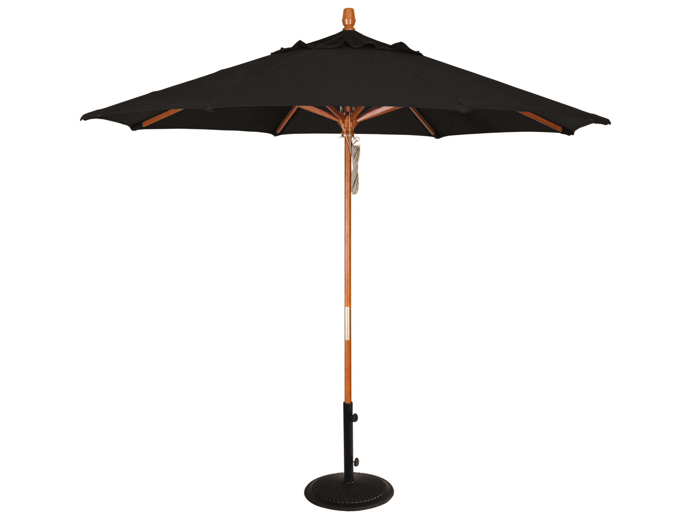 Treasure Garden Market Wood 9' Octagon Pully Lift Umbrella UM8091