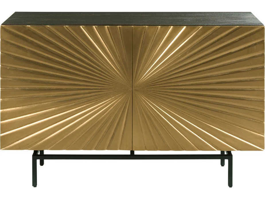 Fairfield Chair Origins 47" Wide Gold Leaf Black Mango Wood Accent