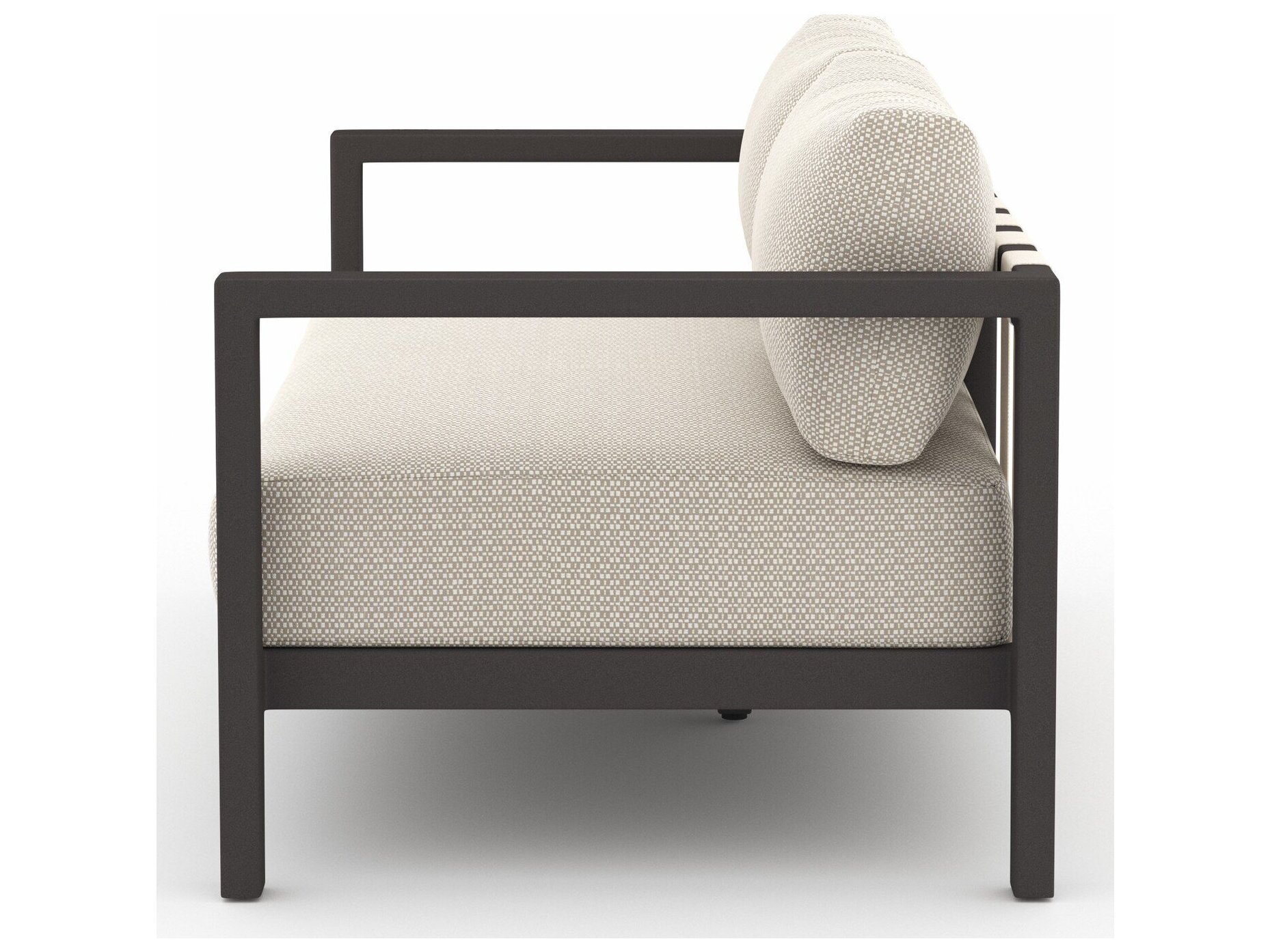 Four Hands Outdoor Solano Bronze Aluminum / Ivory Rope Loveseat with