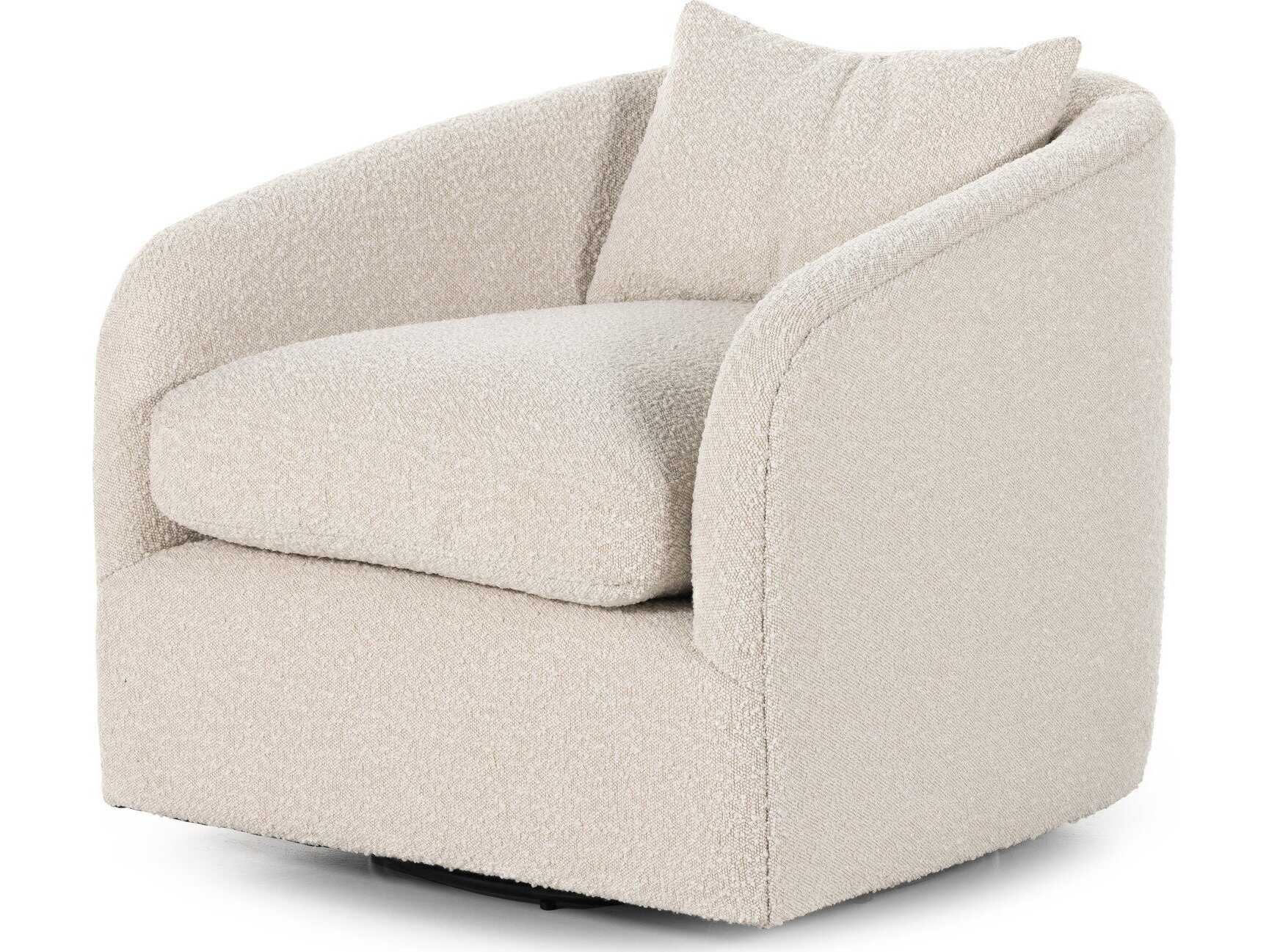 Four Hands Farrow Topanga Swivel Beige Fabric Accent Chair FS106008013