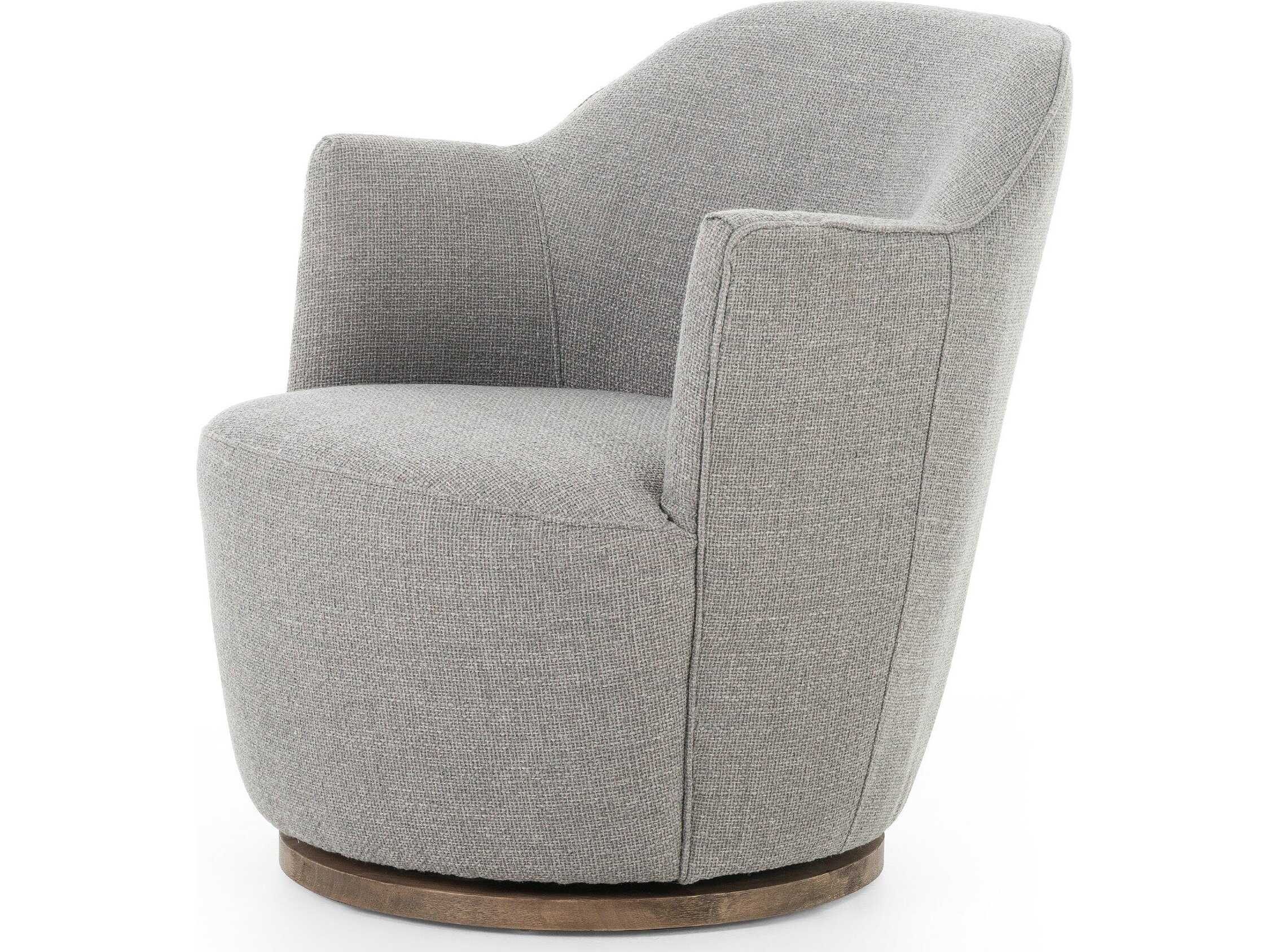 Four Hands Westgate Aurora Swivel Gray Fabric Accent Chair FS106102025