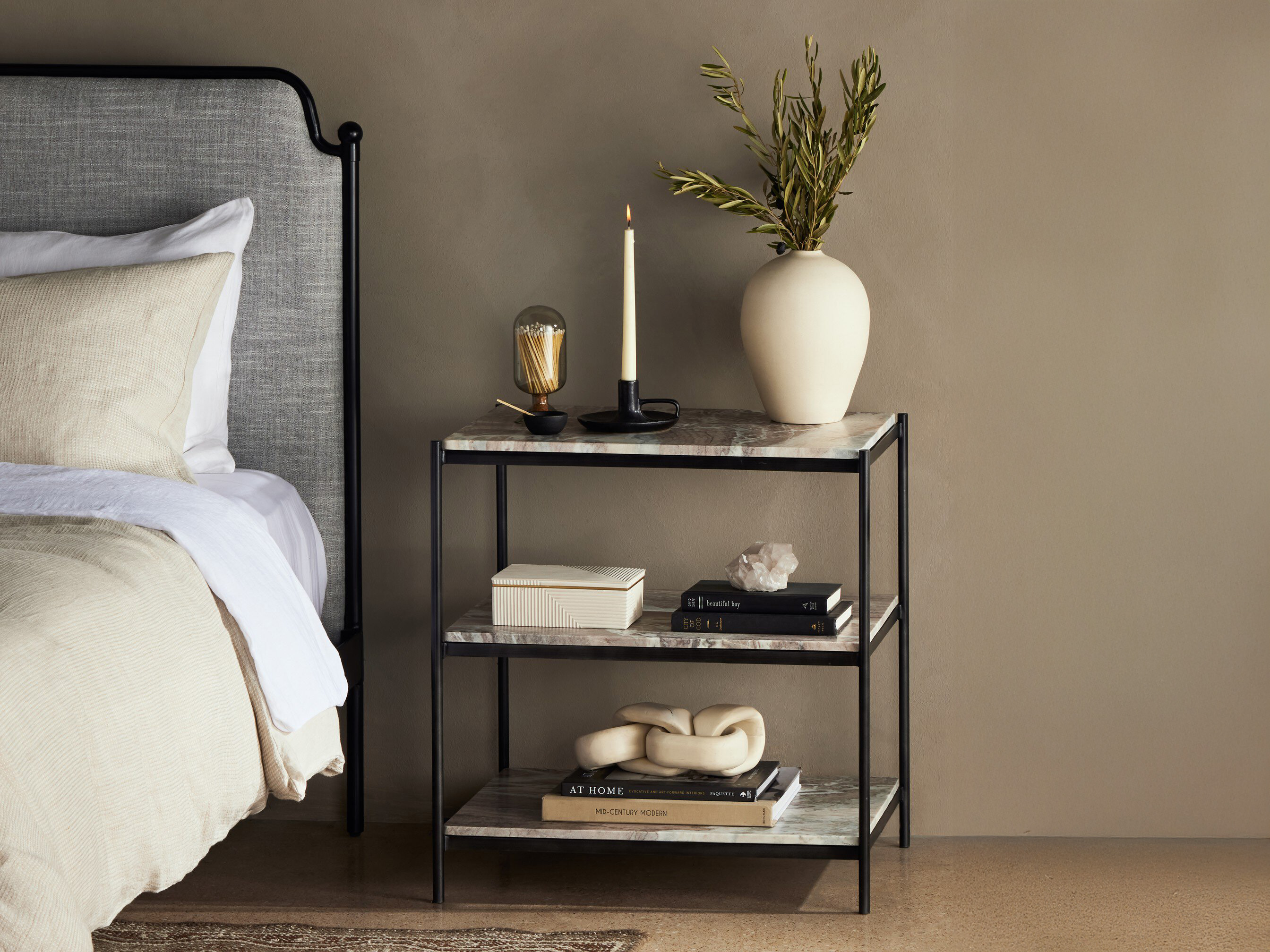 Four Hands Marlow Felix 25" Wide Gray Nightstand FS106544007