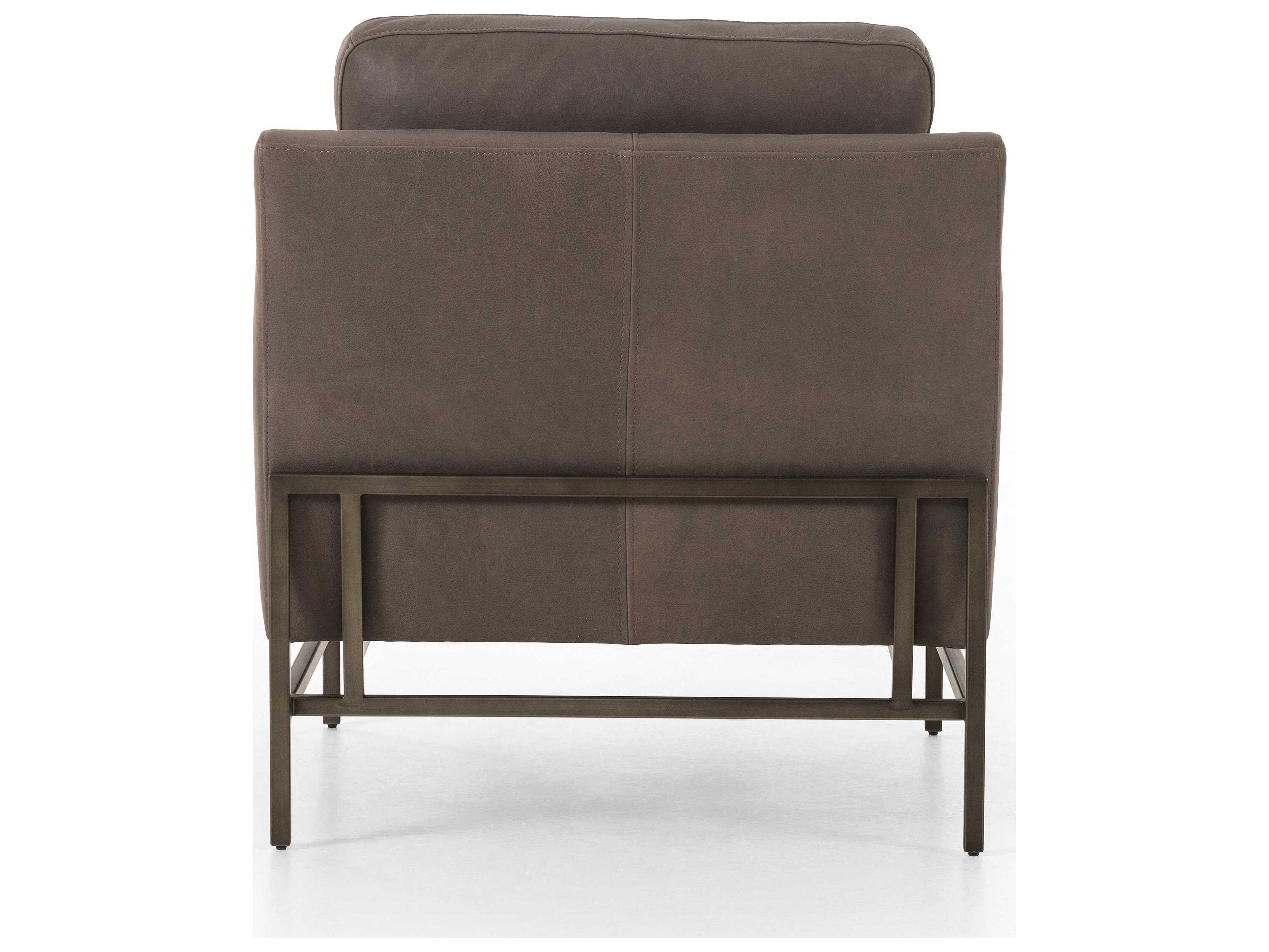 Four Hands Grayson Vanna 29" Brown Leather Accent Chair FS108854004